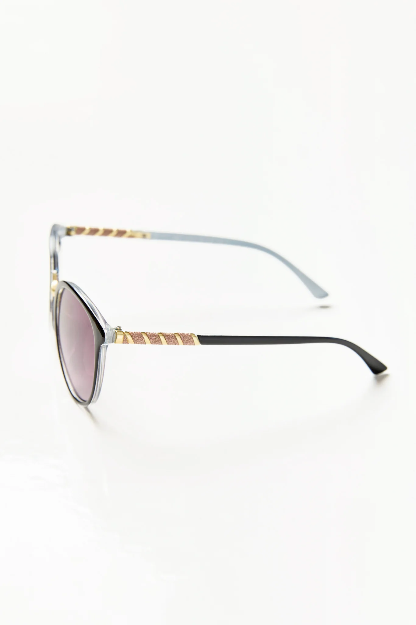 2-Tone Pantos Sunglasses with Glittery Metal Trim - Image 6