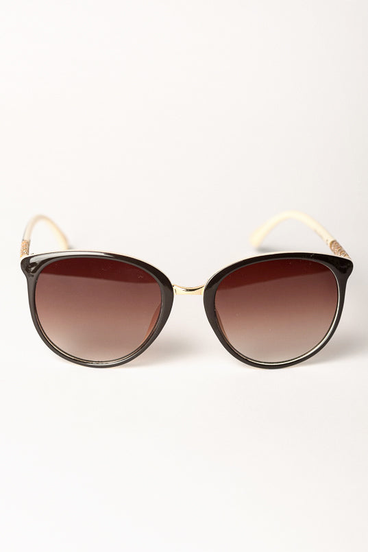 2-Tone Pantos Sunglasses with Glittery Metal Trim - Image 8