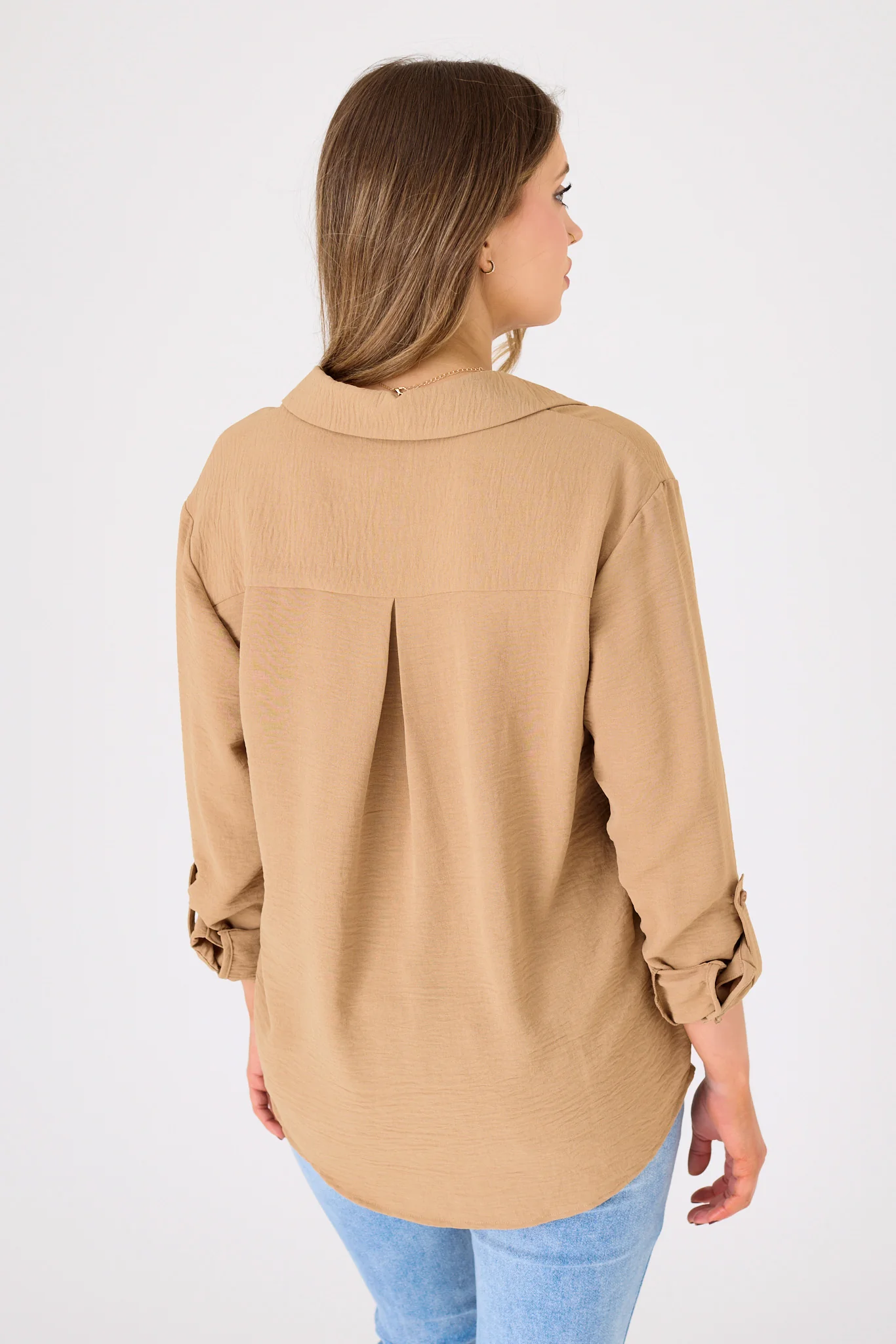 Airflow Blouse with Roll-Up Sleeves - Image 4