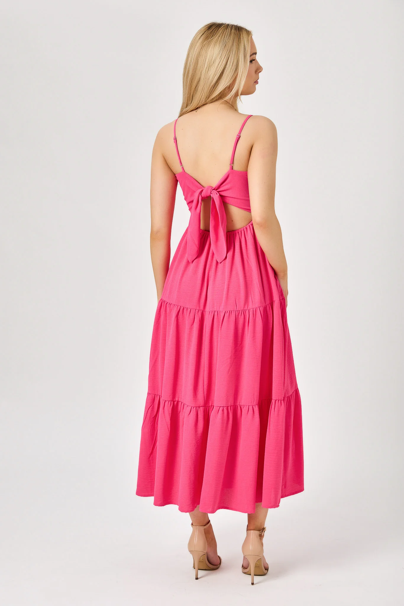 Airflow Sleeveless Tie-Back Tiered Midi Dress - Image 13