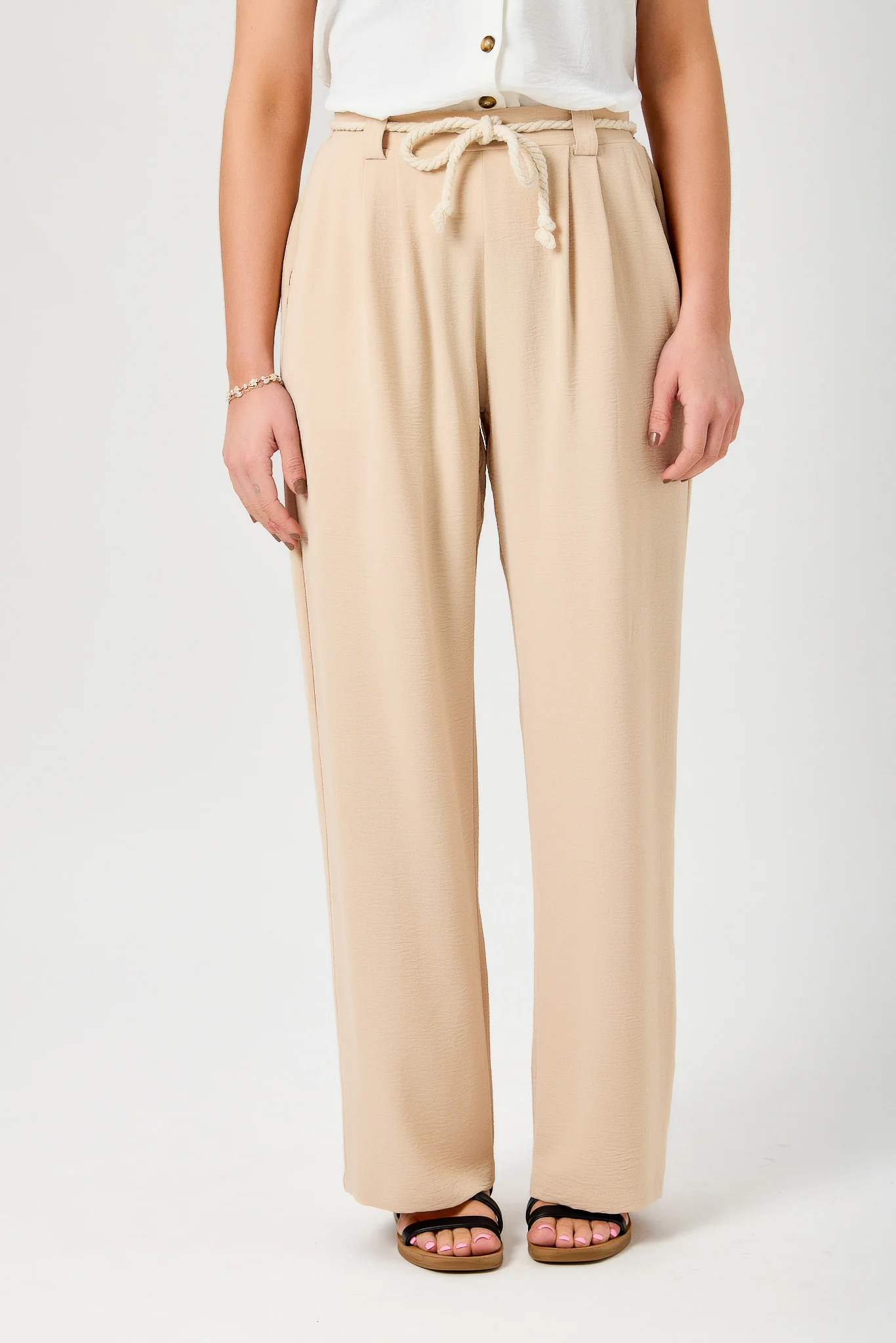 Airflow Wide-Leg Pants with Rope Belt - Image 7