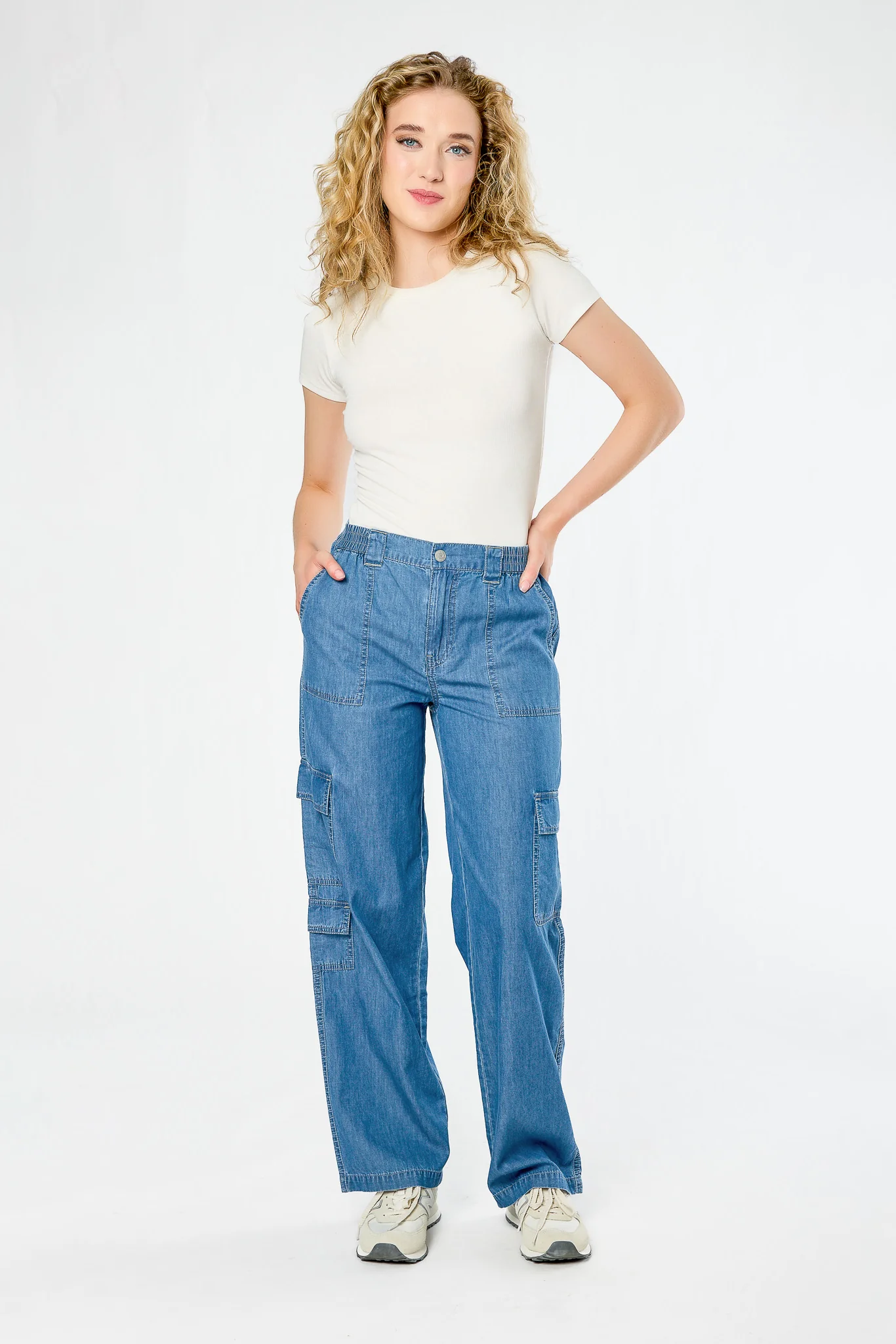 Almost Famous Chambray Cargo Skater Jean
