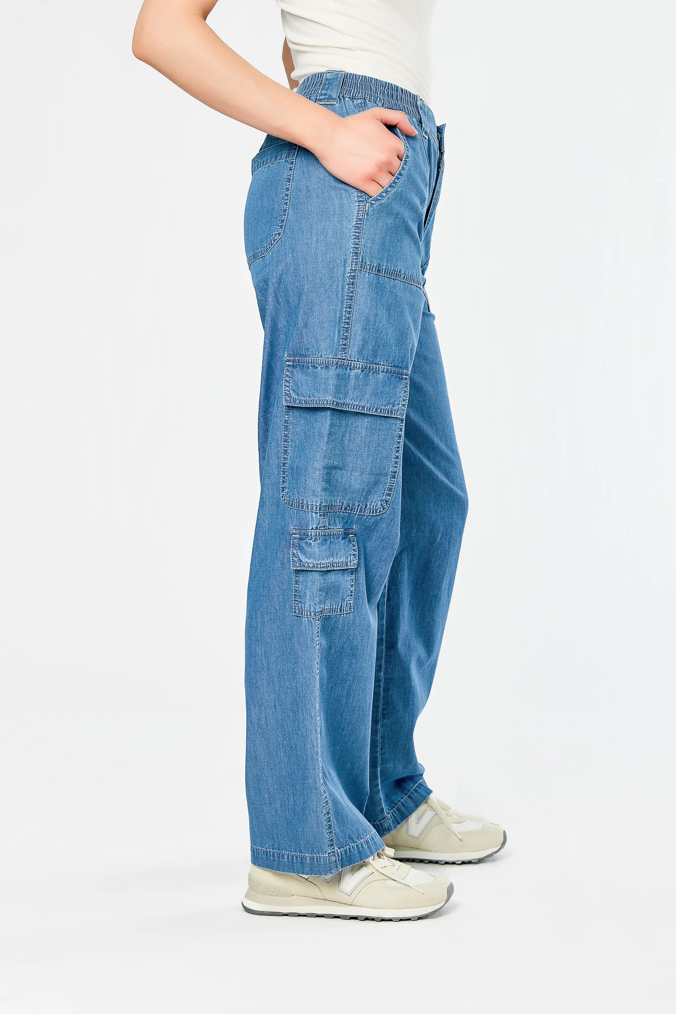 Almost Famous Chambray Cargo Skater Jean - Image 2