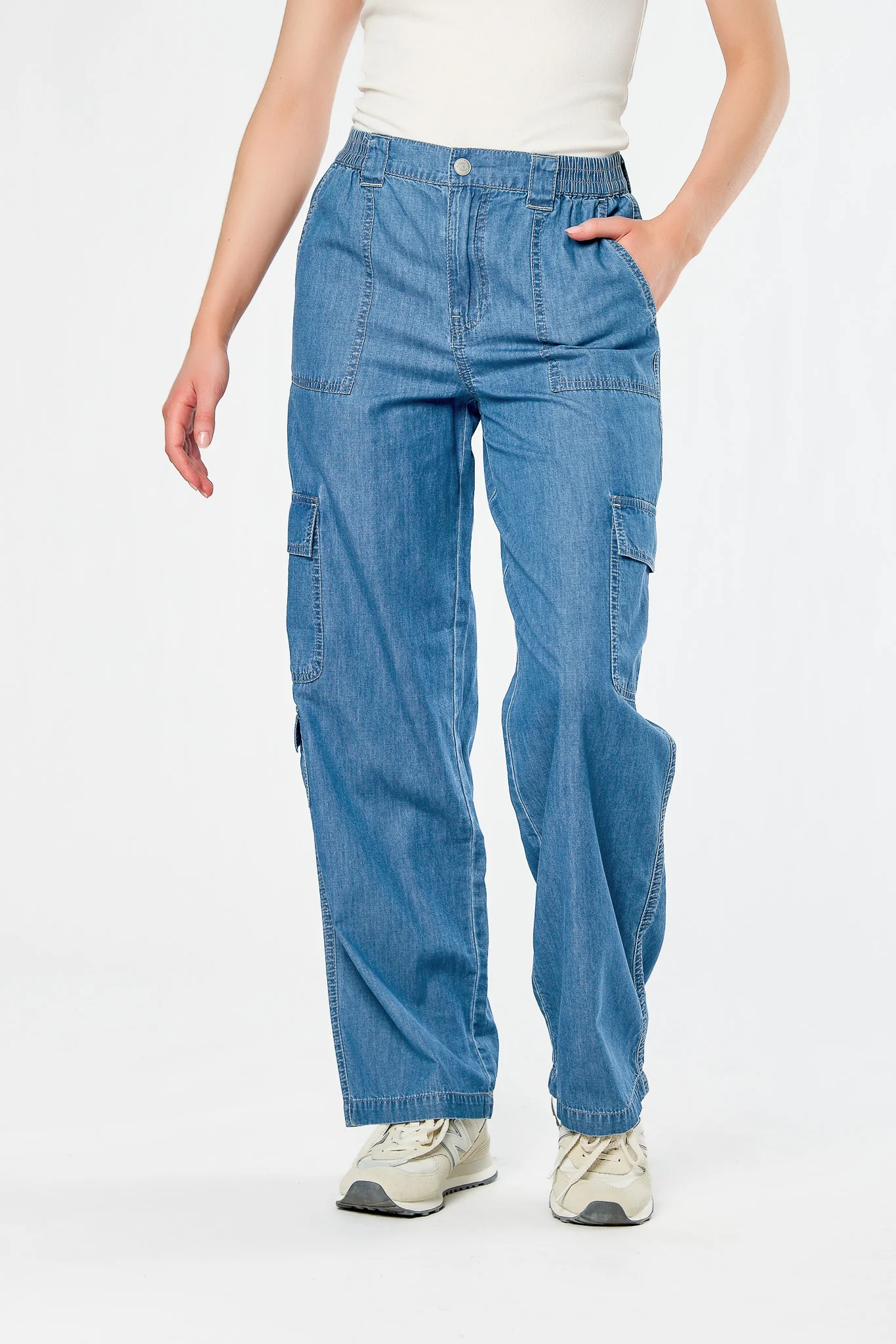 Almost Famous Chambray Cargo Skater Jean - Image 3