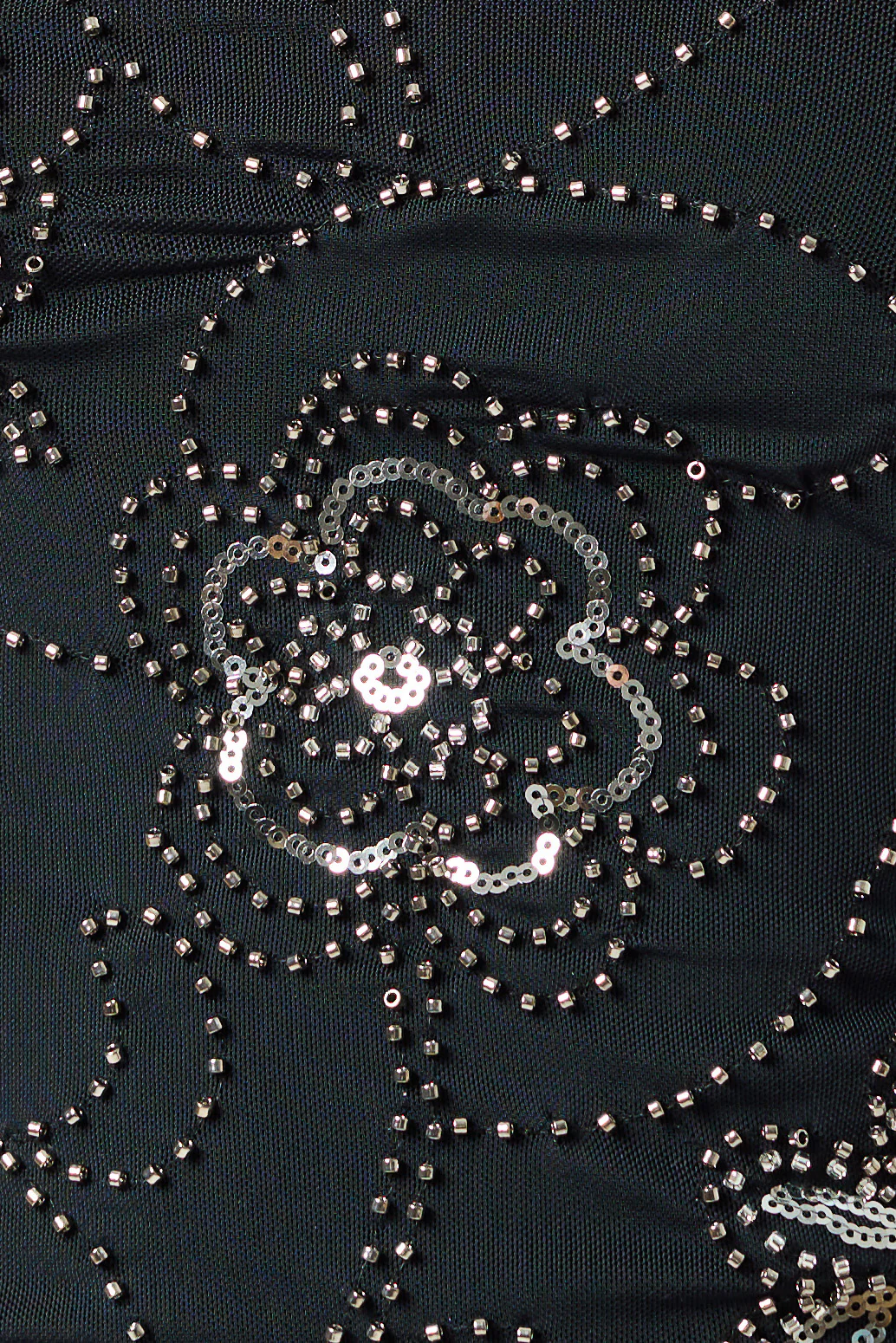 Beaded and Sequin Mesh Tube Top - Image 4