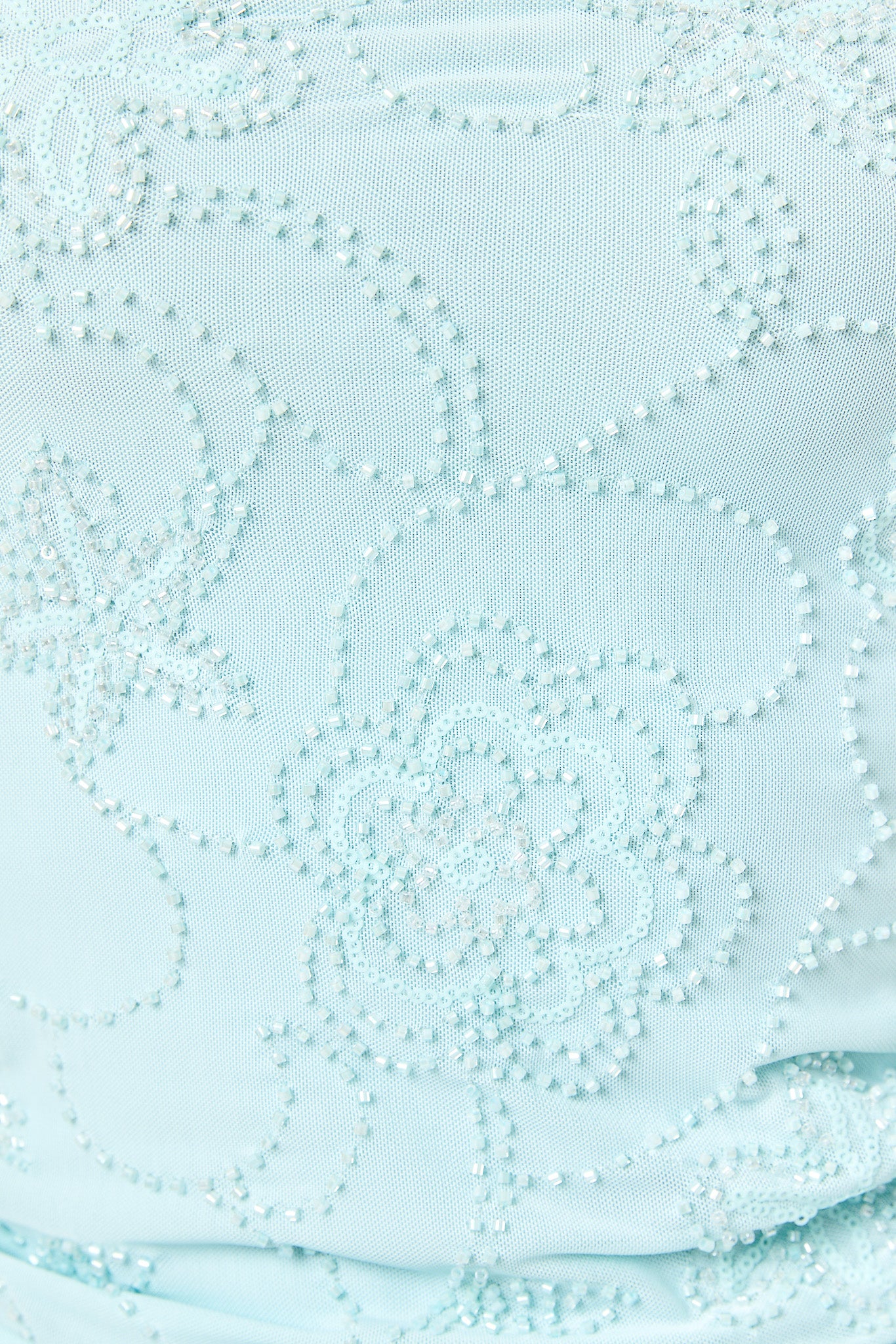 Beaded and Sequin Mesh Tube Top - Image 7