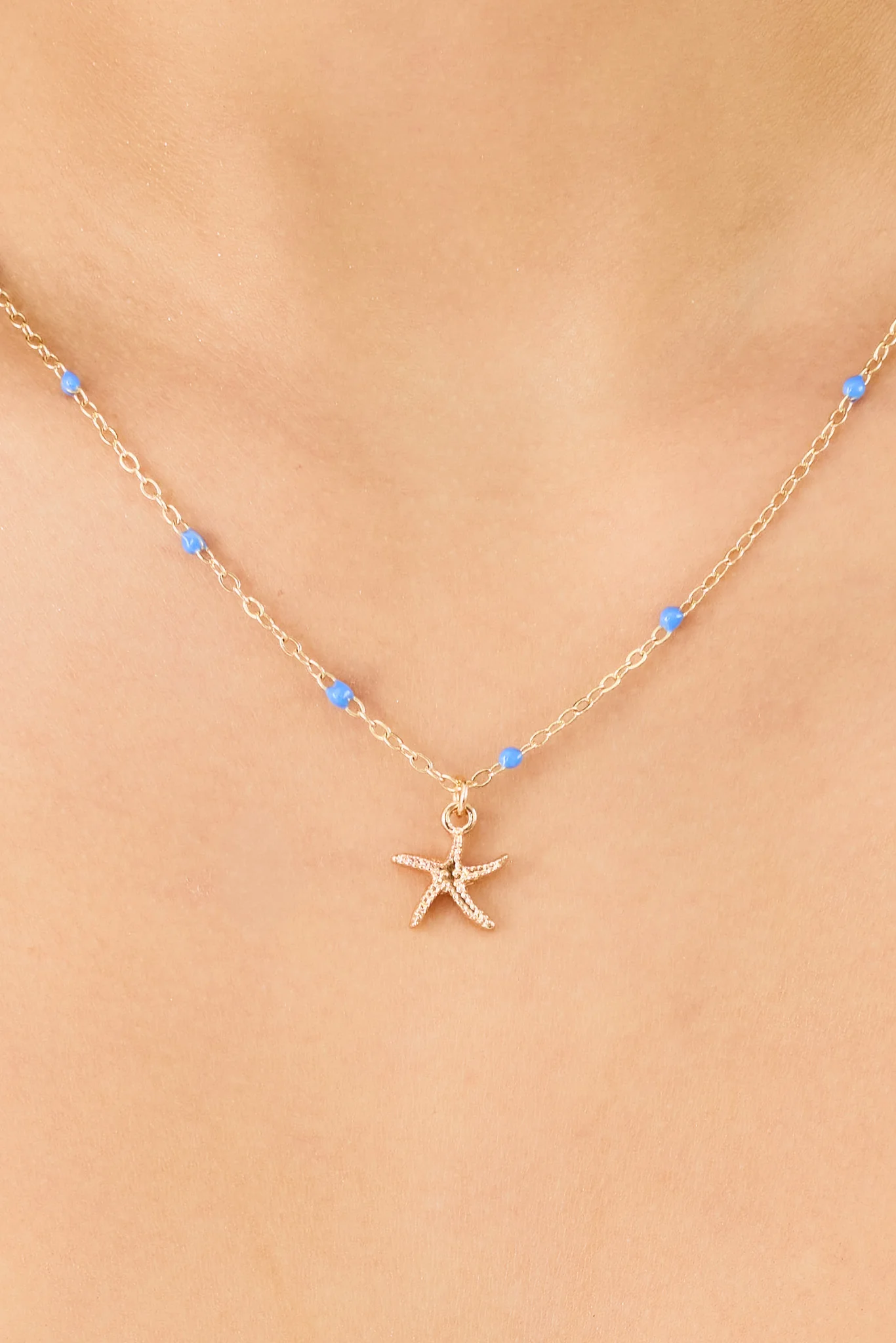 Beaded Chain with Starfish Pendant