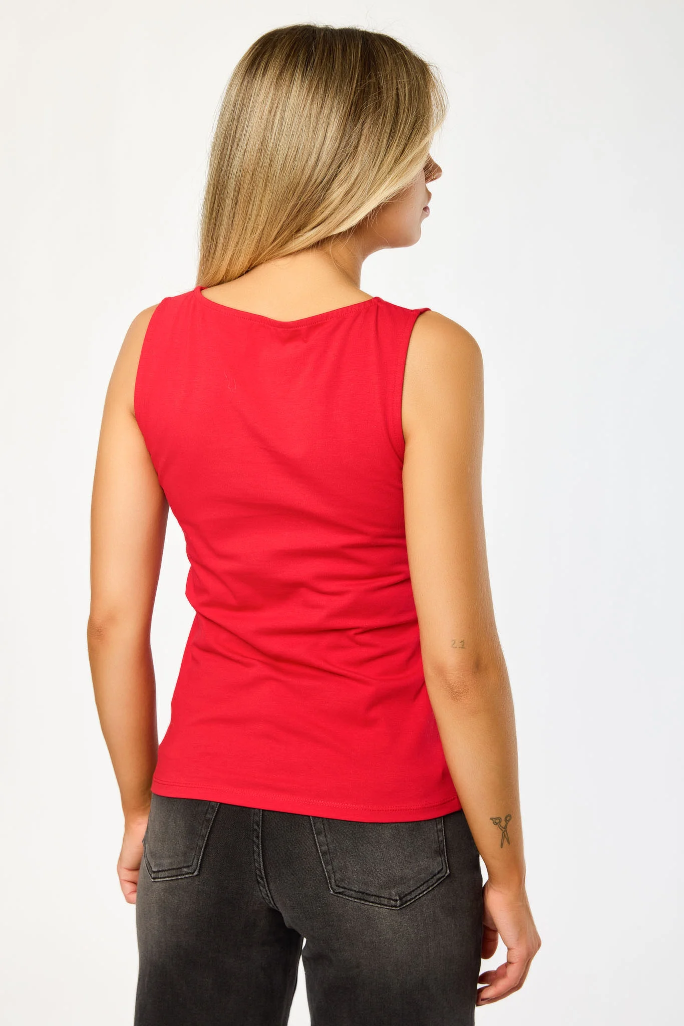 Boat-Neck Sleeveless Tee - Image 4