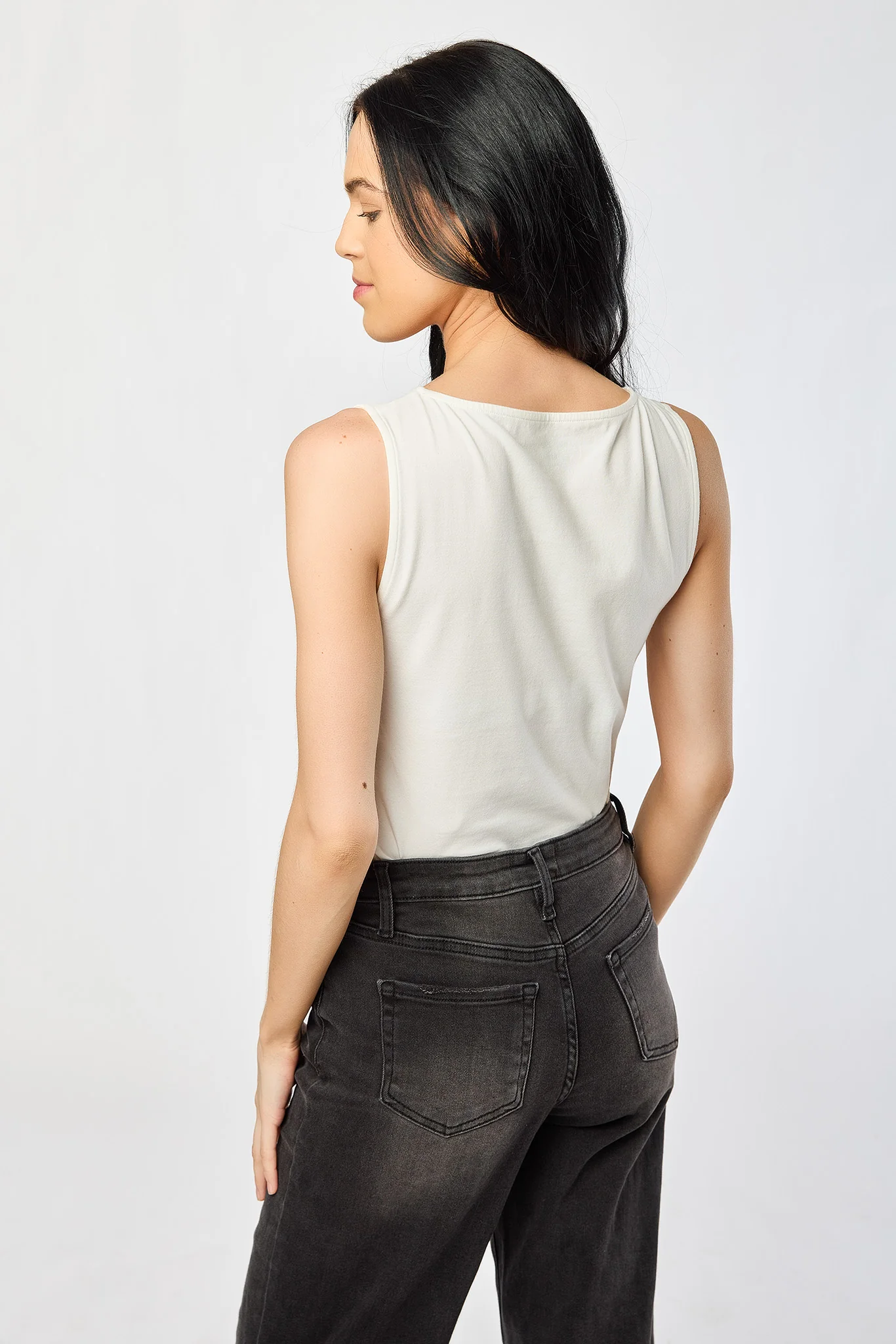 Boat-Neck Sleeveless Tee - Image 8