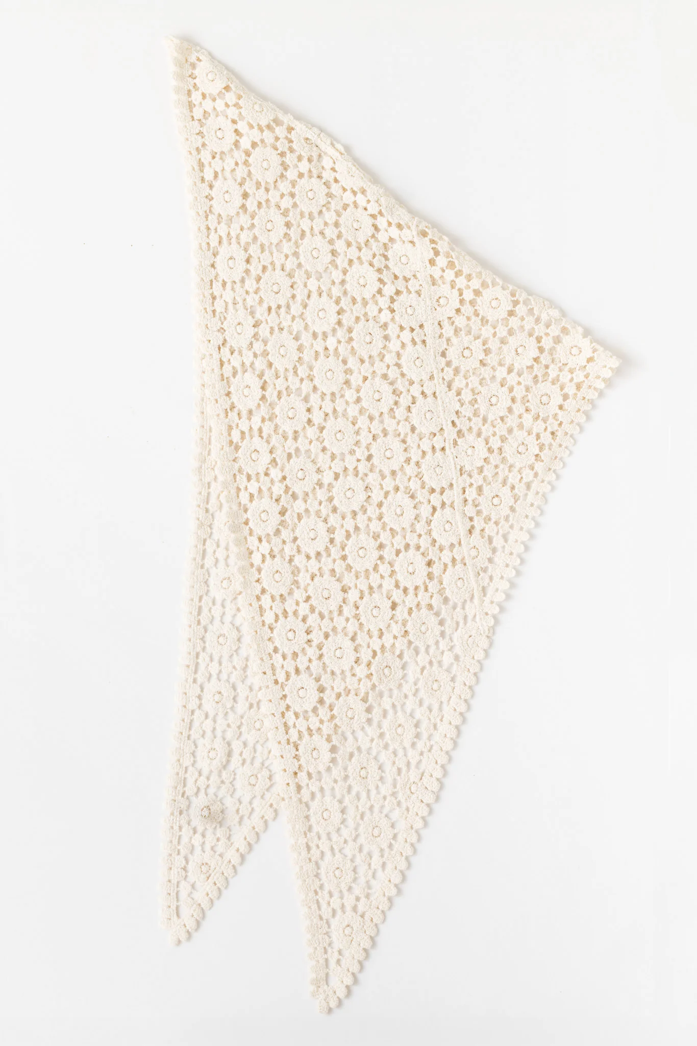 Boho Floral Crochet Head Scarf