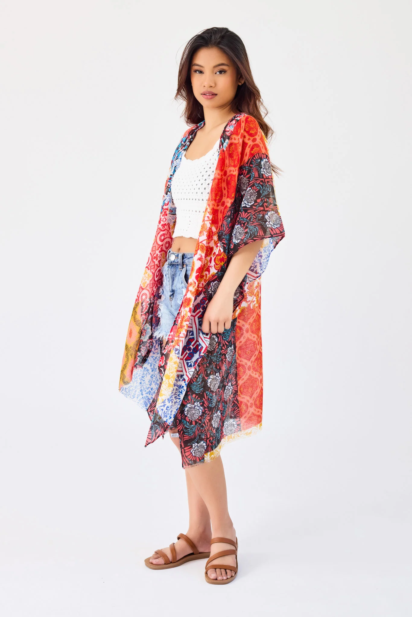 Boho Floral Patchwork Kimono