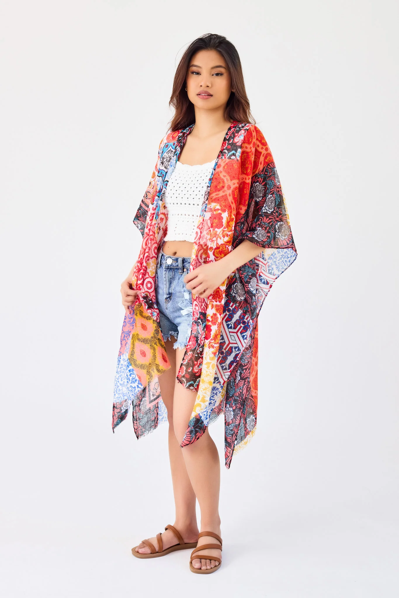 Boho Floral Patchwork Kimono - Image 3
