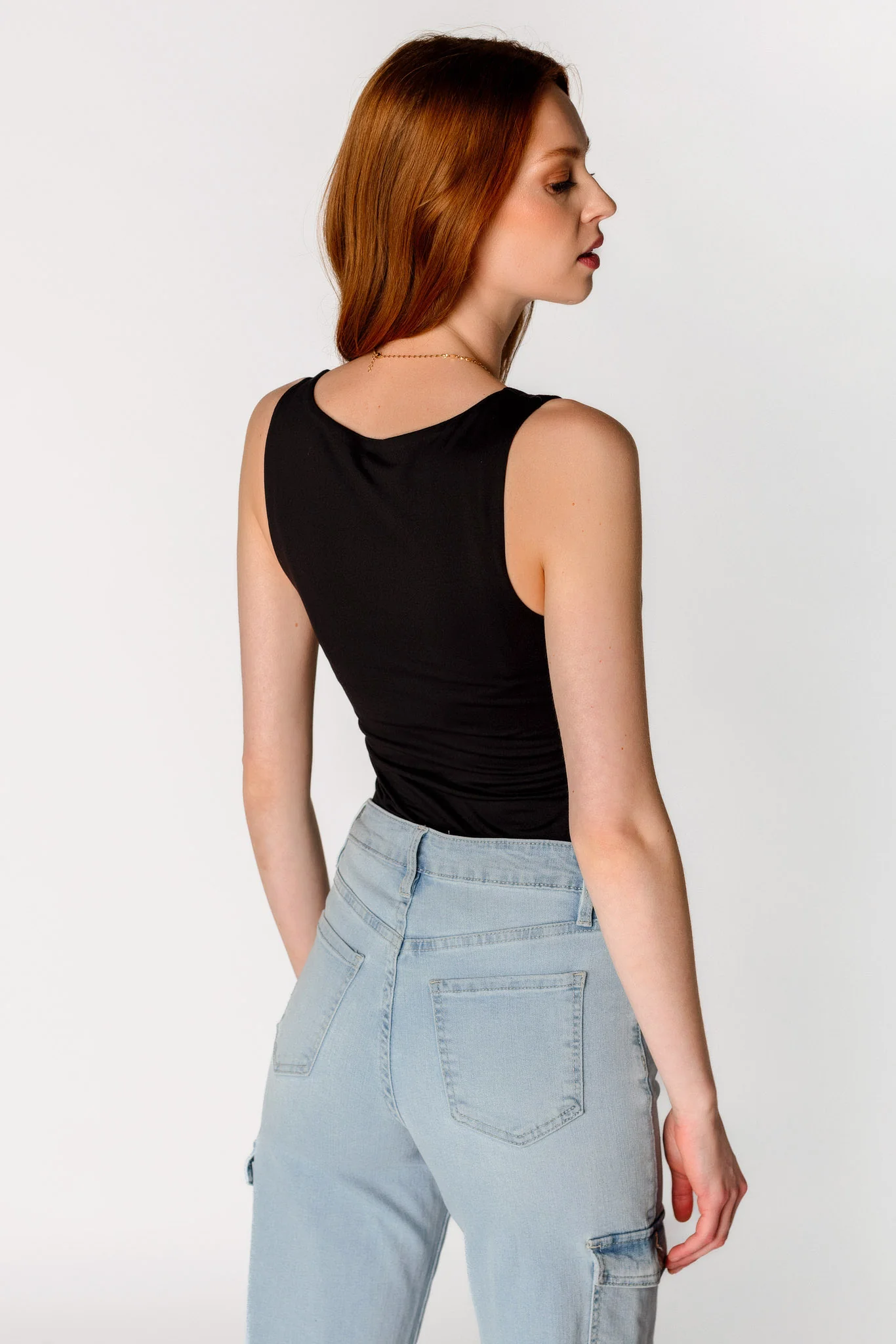Brushed Double Layer Square Neck Tank - Image 5