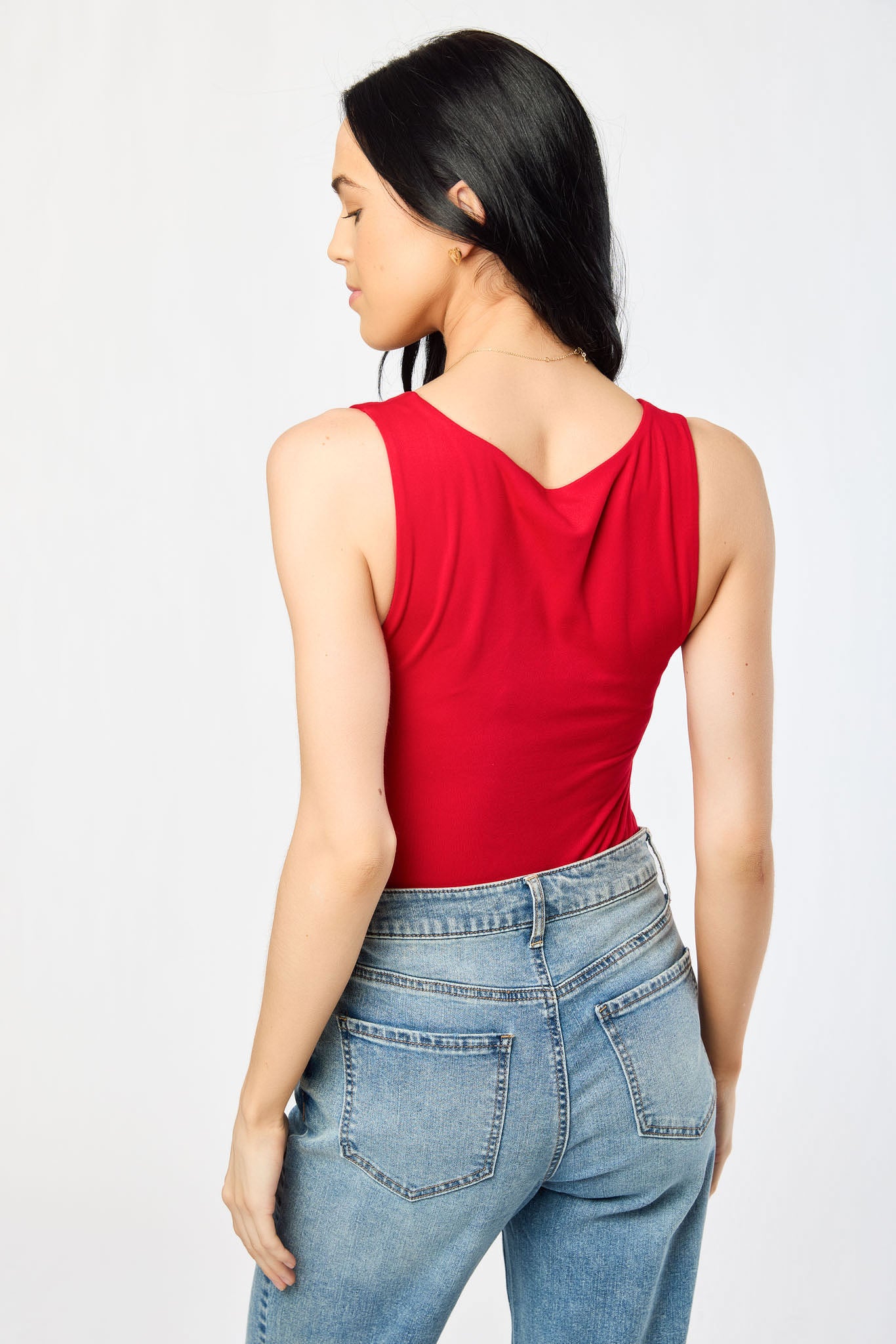 Brushed Double Layer Square Neck Tank - Image 9