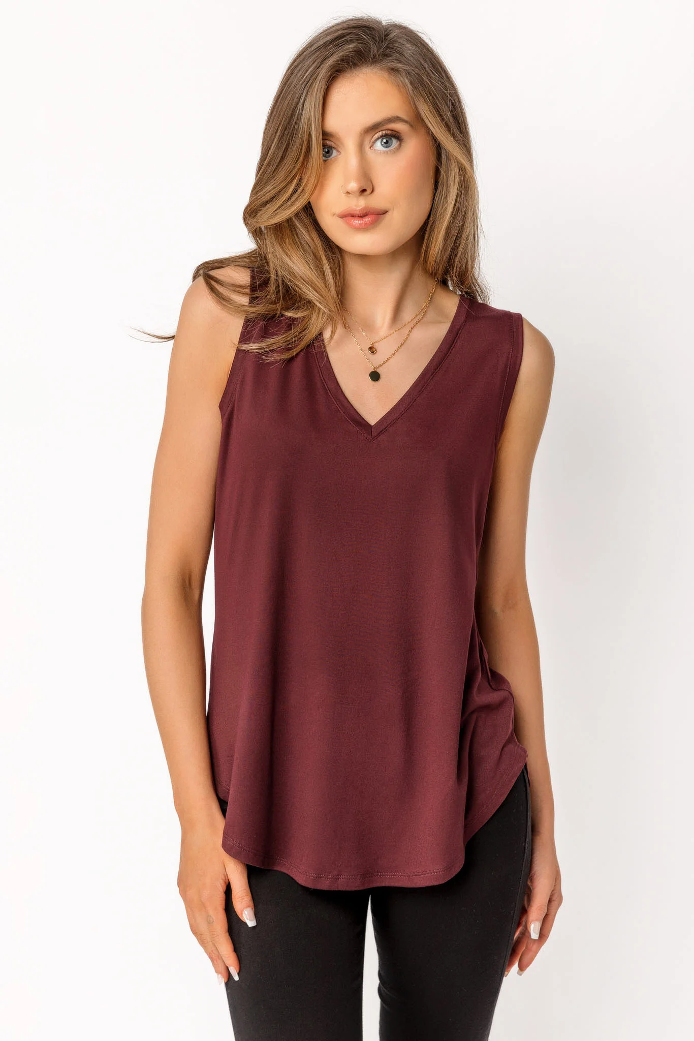 Brushed Sleeveless V-Neck - Image 13