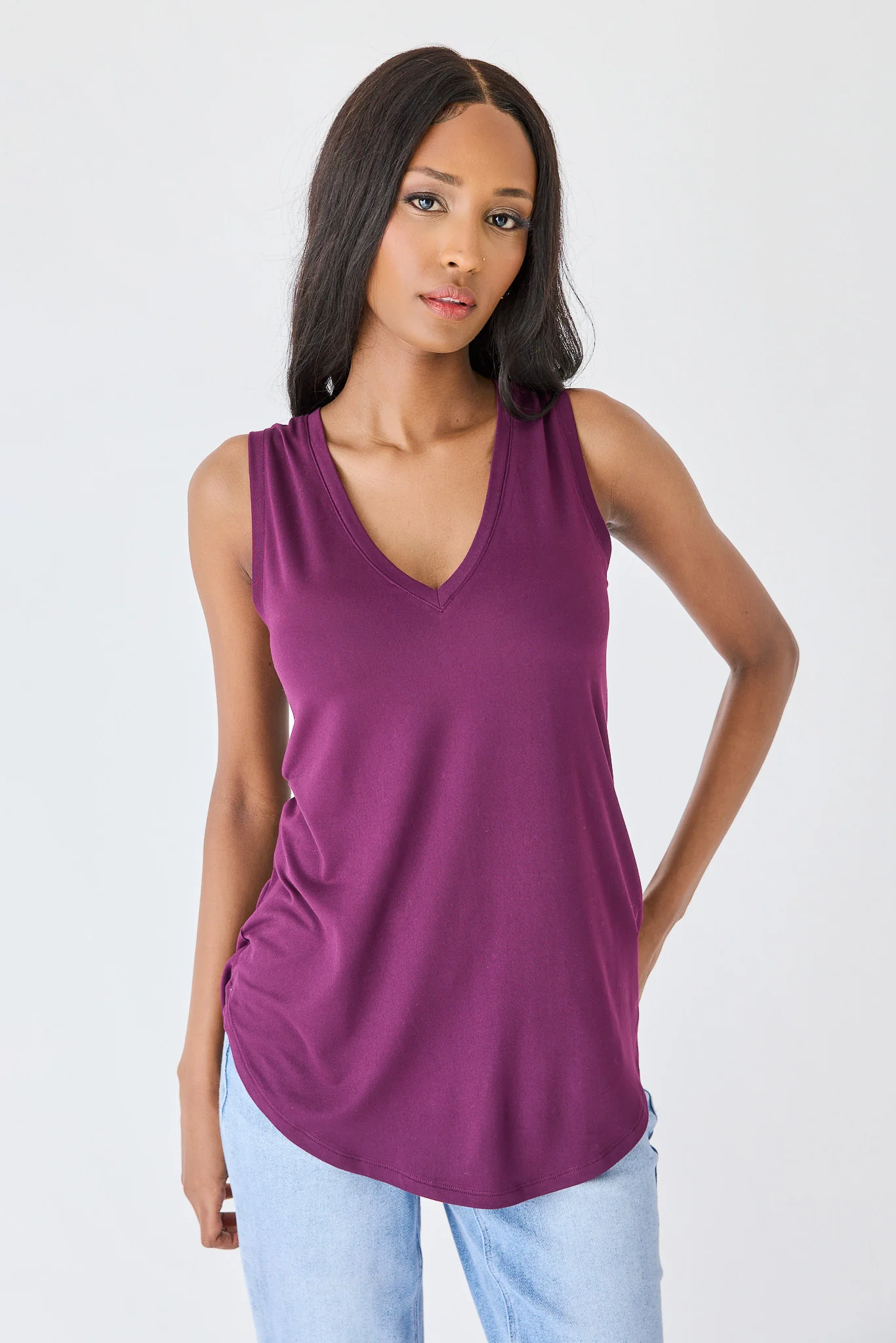 Brushed Sleeveless V-Neck - Image 18