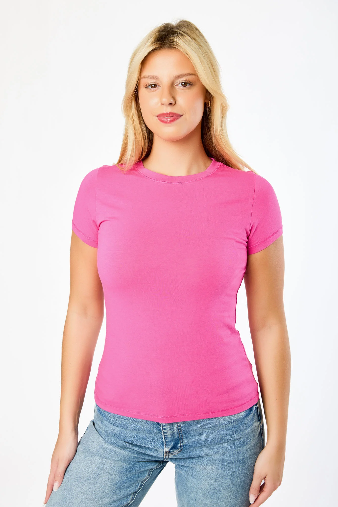 Cap-Sleeve Crew-Neck Tee - Image 15