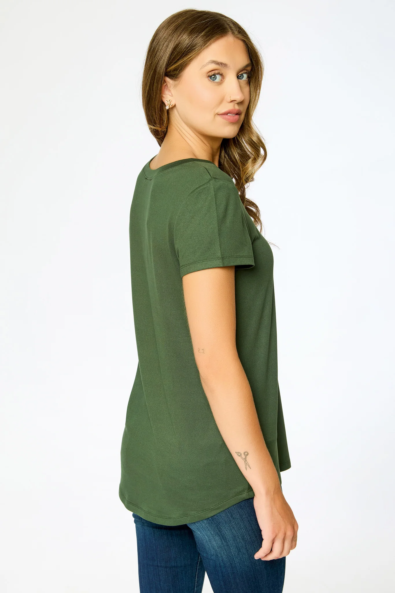 Cap-Sleeve Scoopneck Tee - Image 10