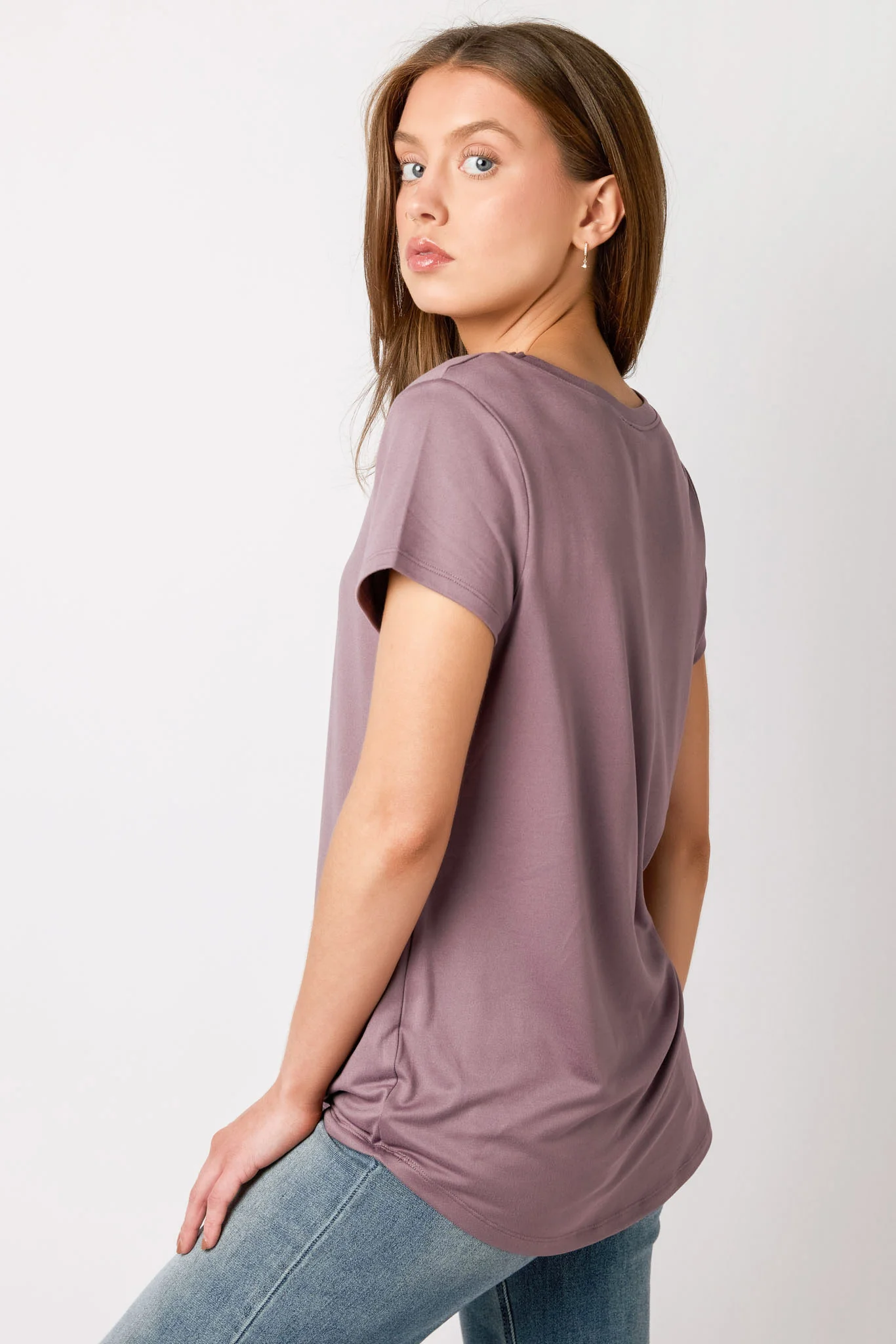Cap-Sleeve Scoopneck Tee - Image 4