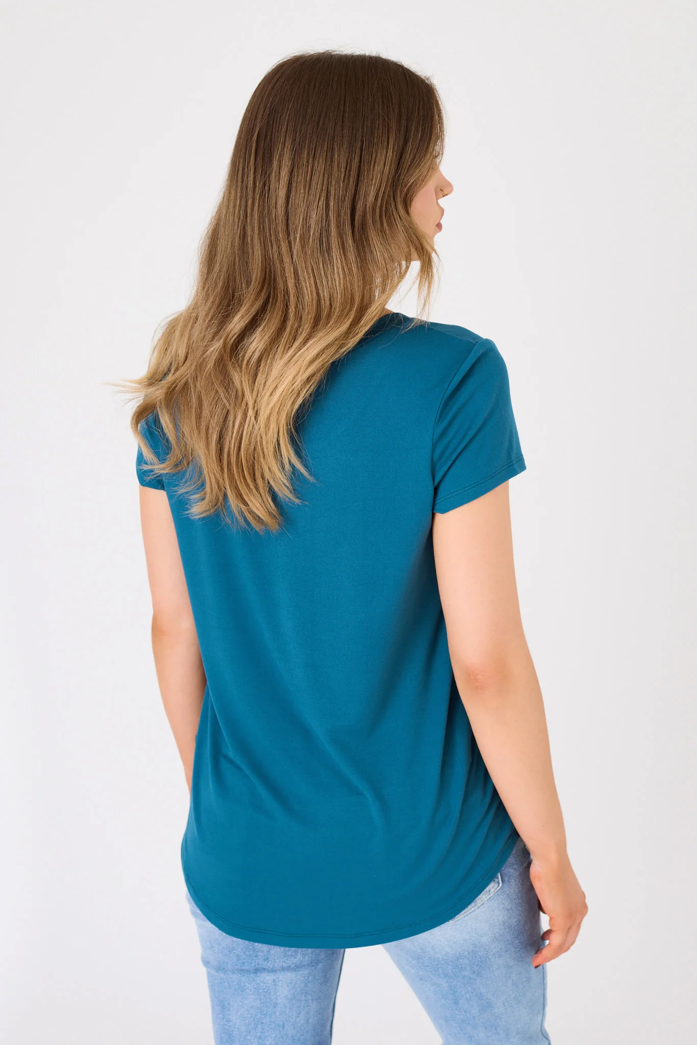 Cap-Sleeve Scoopneck Tee - Image 8