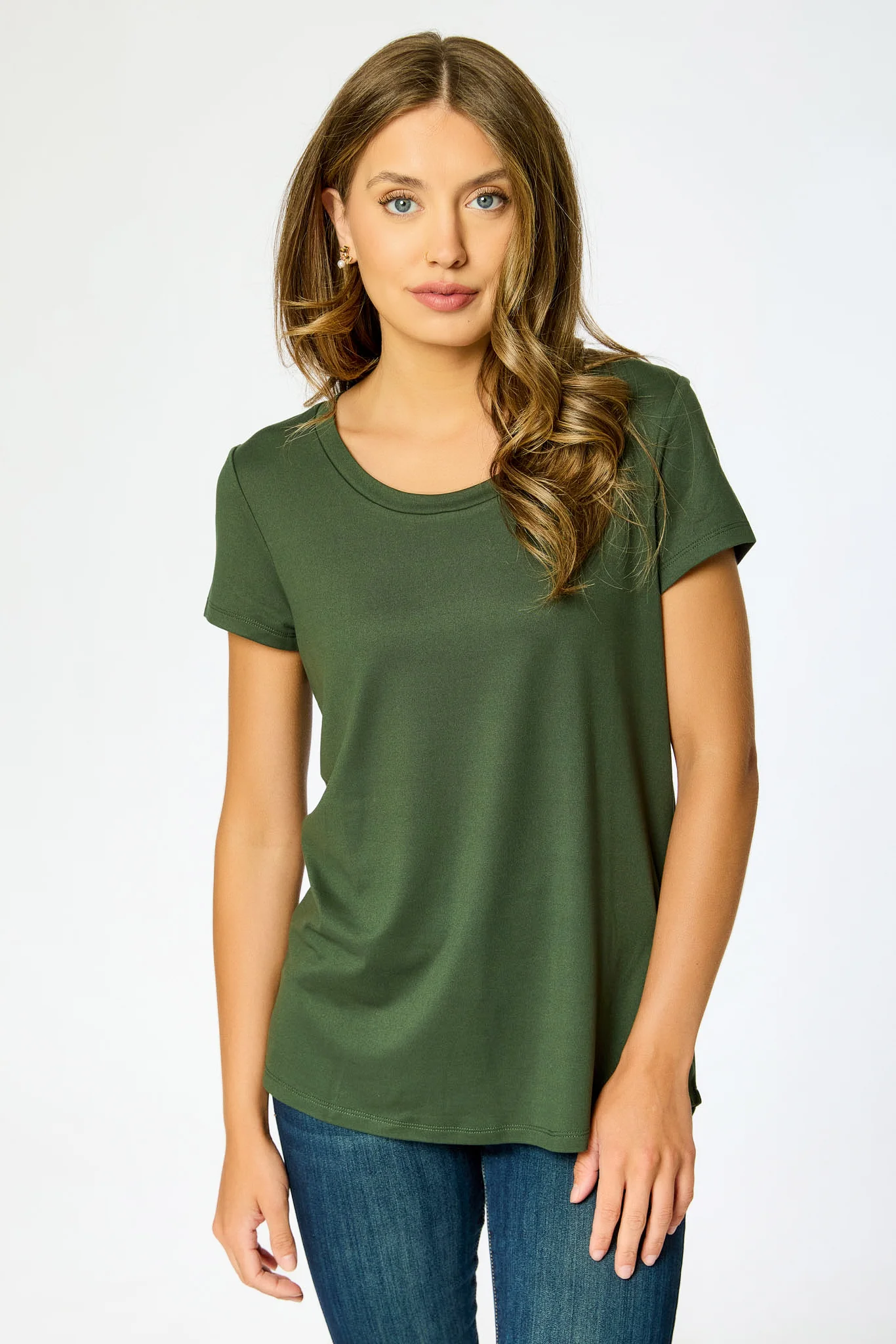 Cap-Sleeve Scoopneck Tee - Image 9