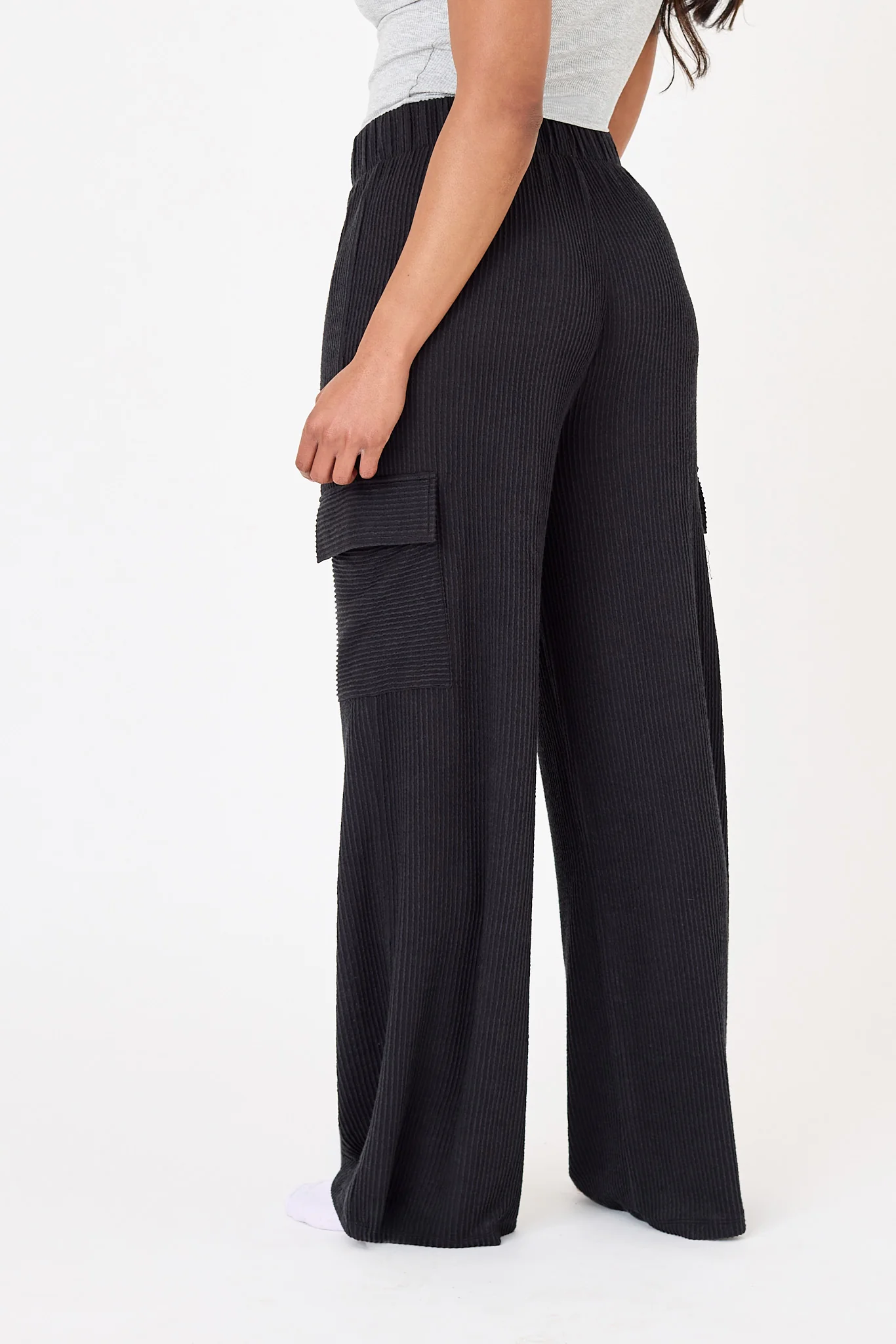 Cozy Rib Wide-Leg Cargo Pant - Image 5