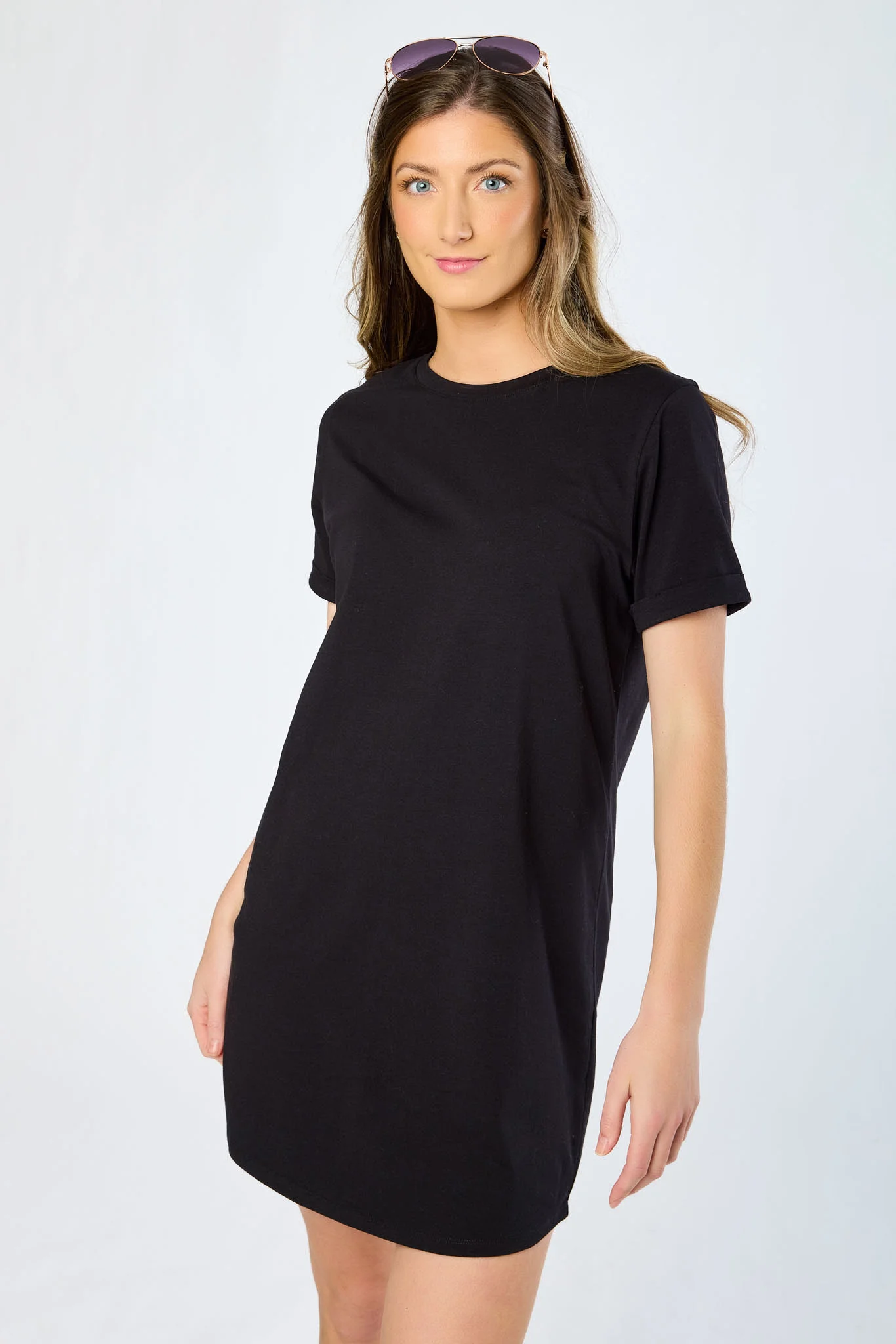 Crew-Neck Short-Sleeve T-Shirt Dress - Image 5