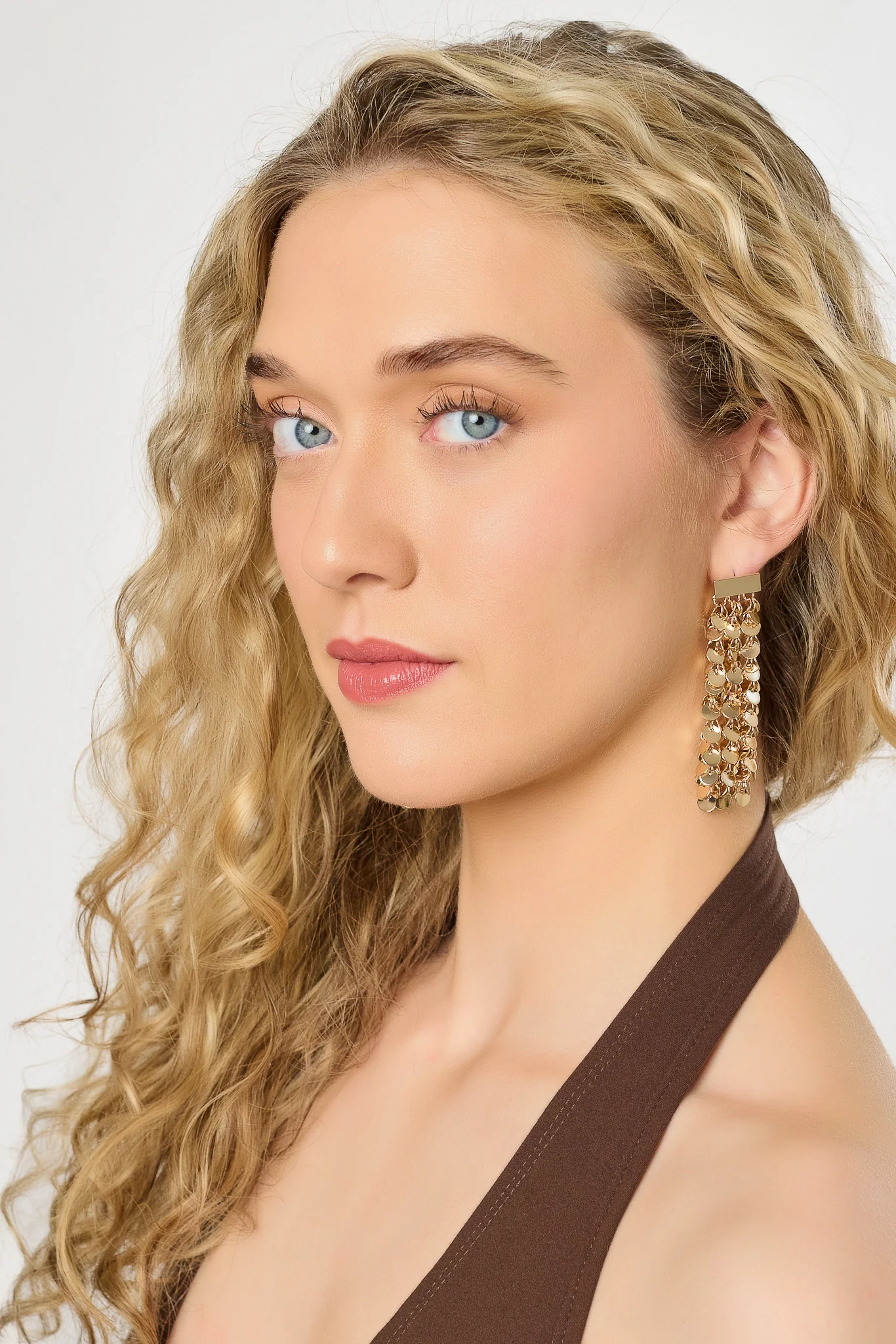 Dangling Disc Earrings
