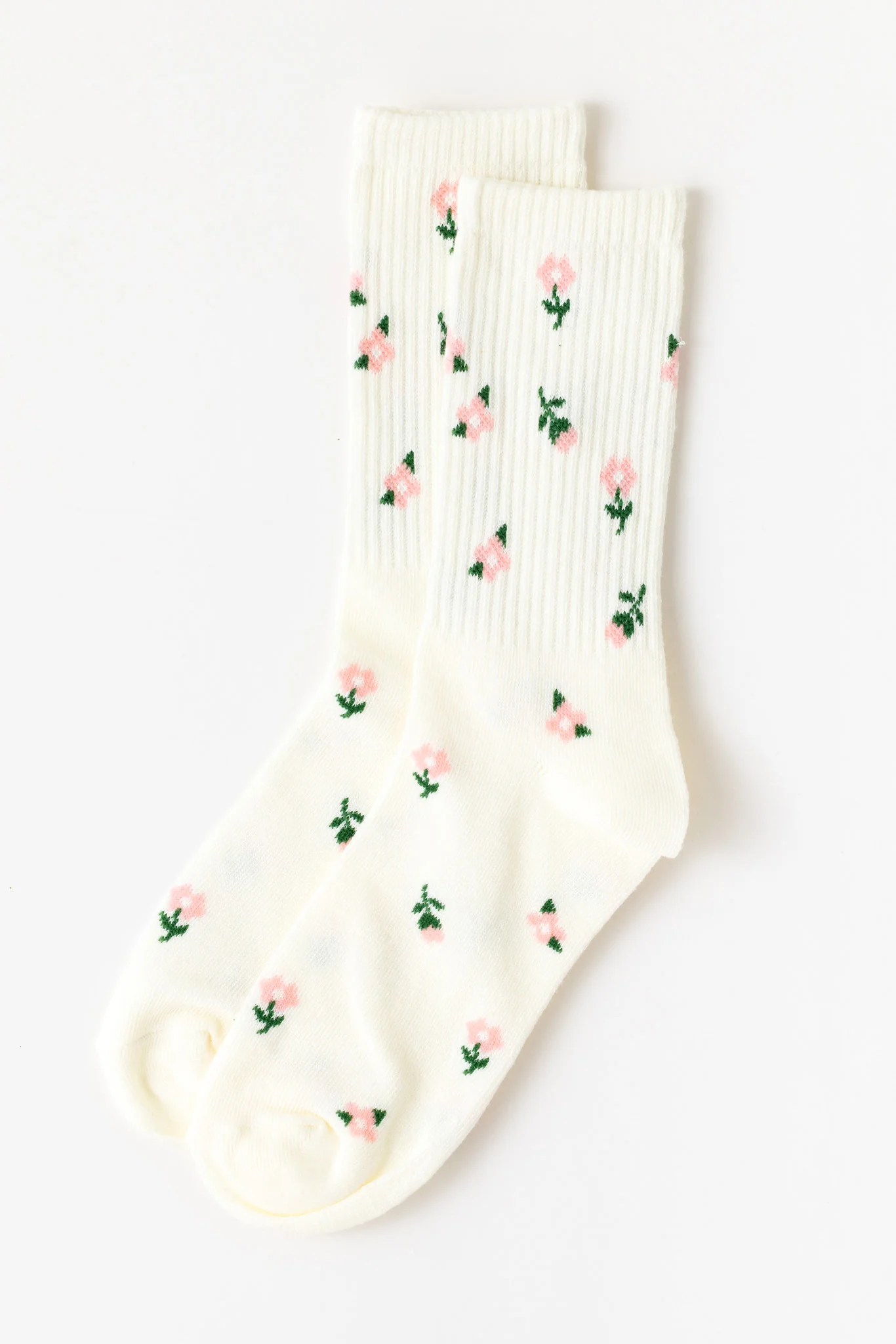 Ditsy Rib Crew Socks