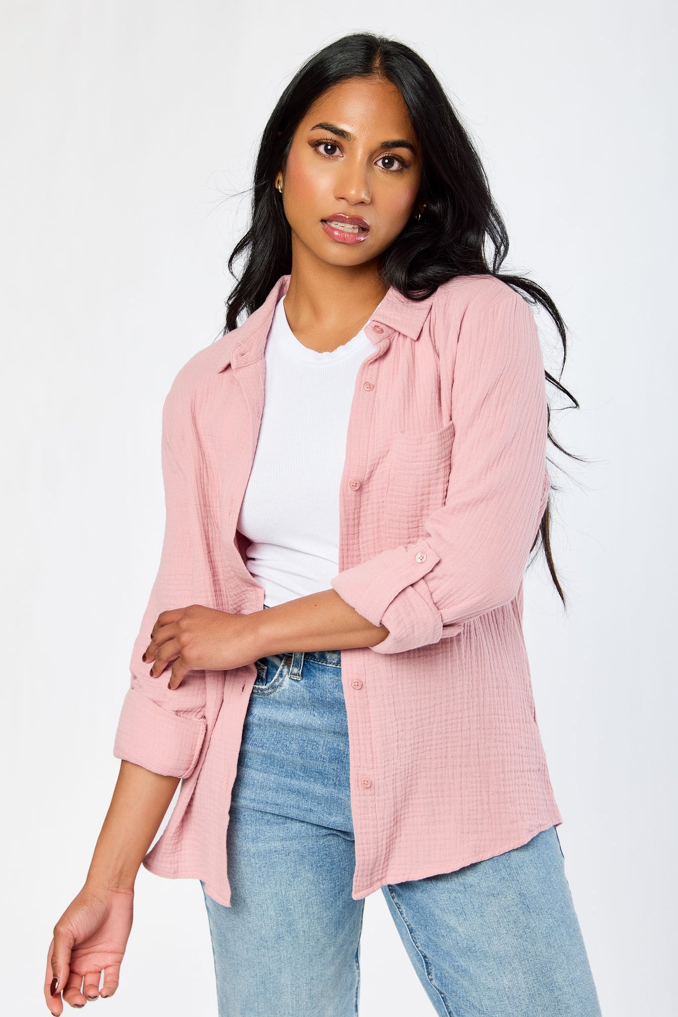 Double Cotton Long Sleeve Shirt - Image 5