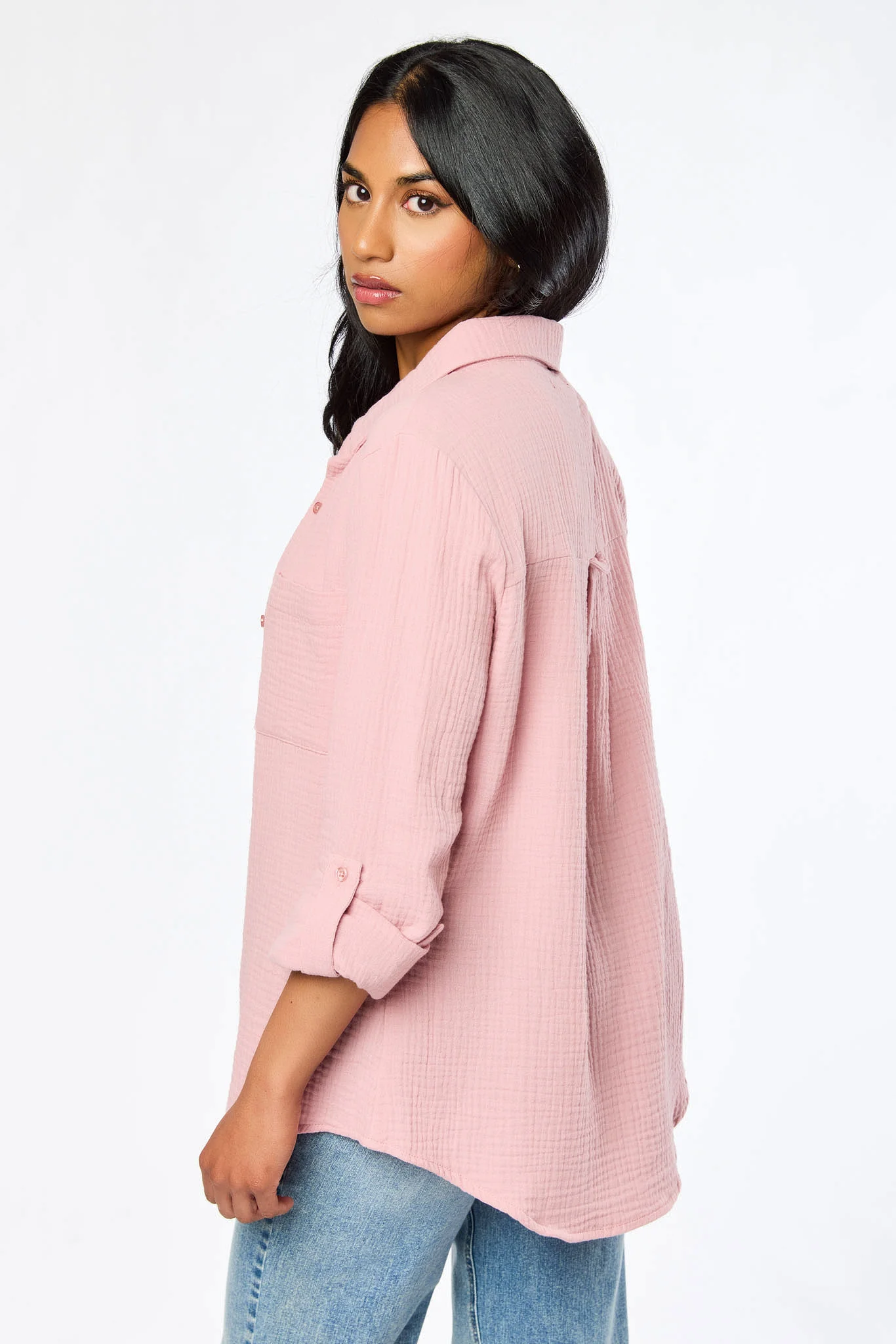Double Cotton Long Sleeve Shirt - Image 6
