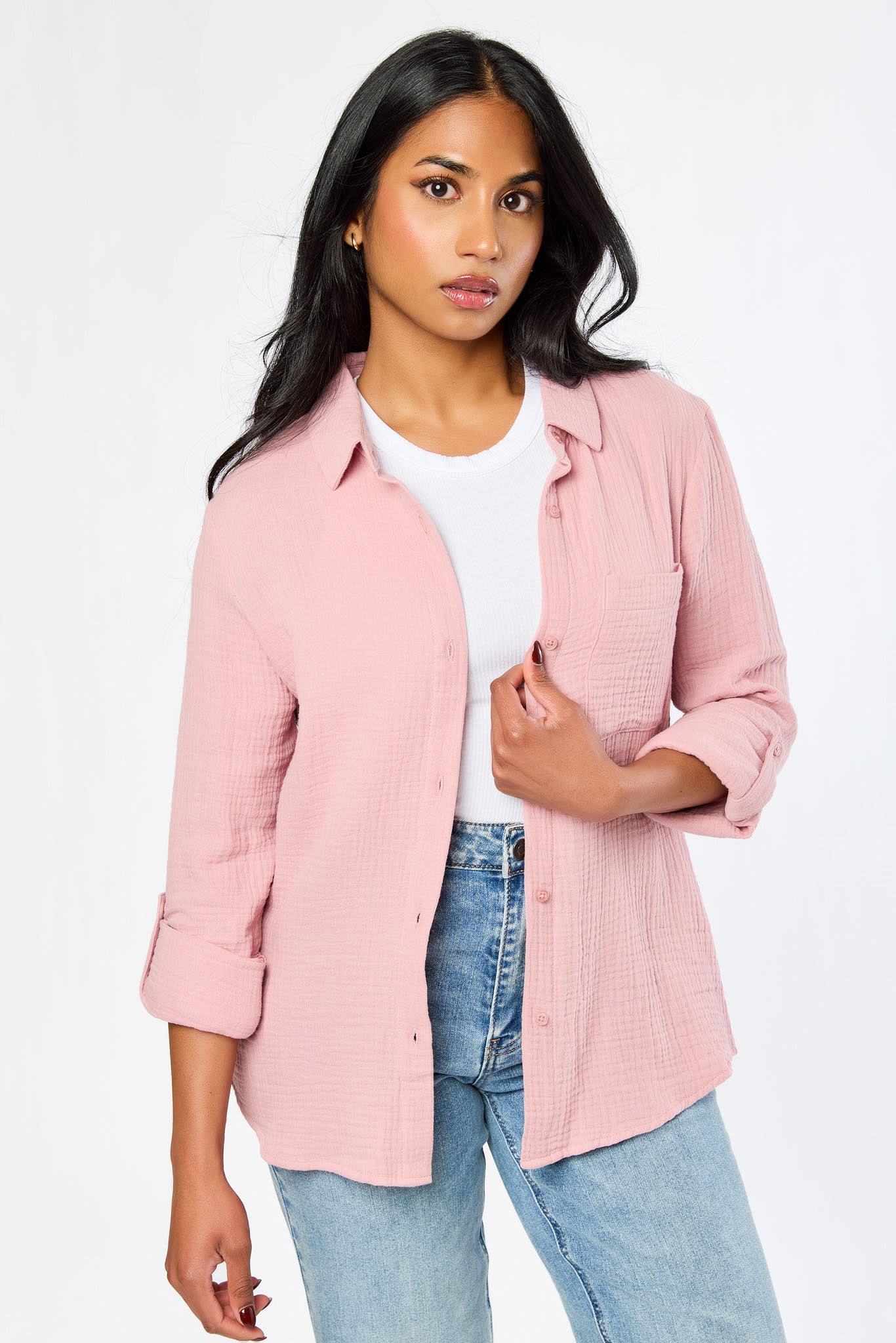 Double Cotton Long Sleeve Shirt - Image 7