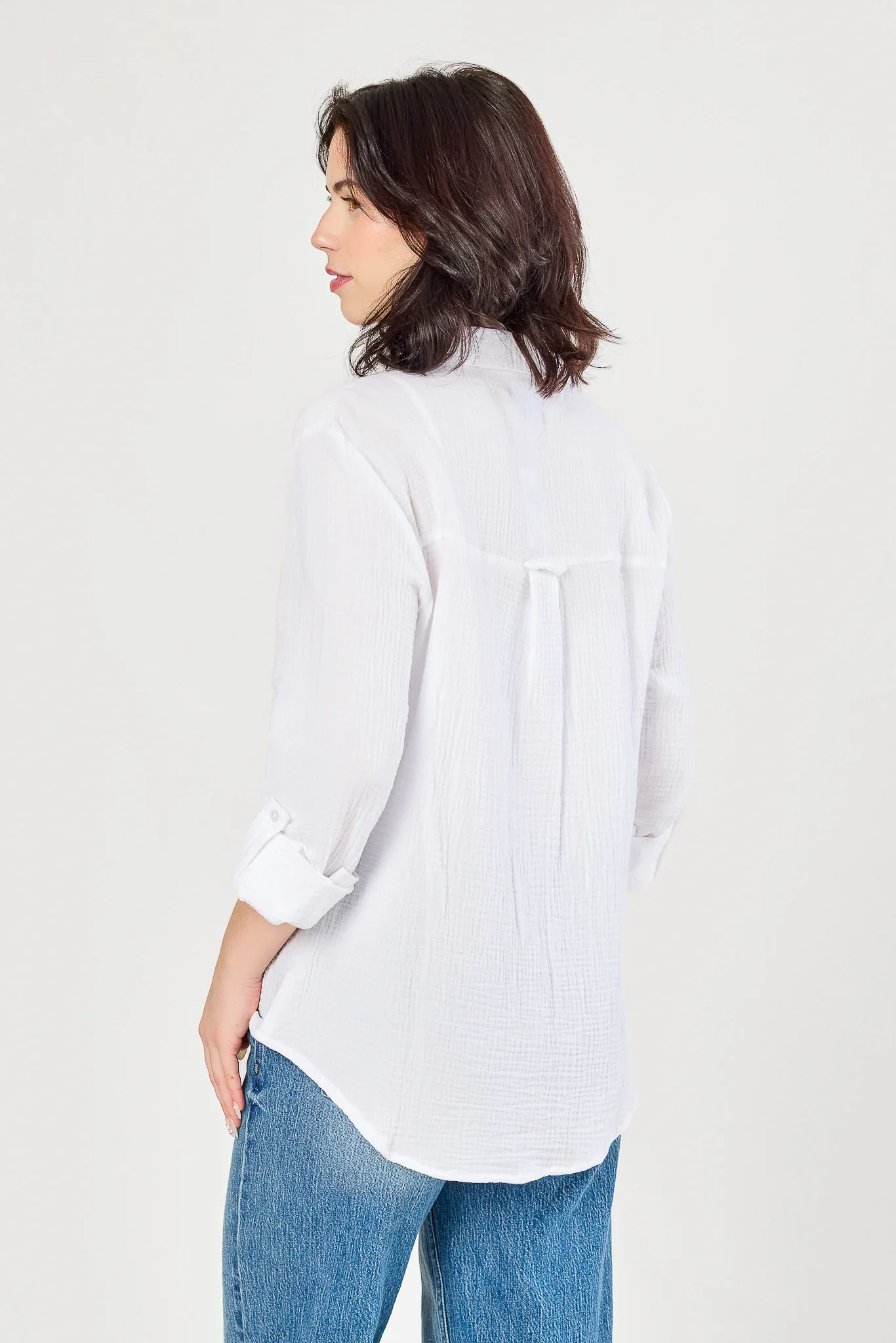 Double Cotton Long Sleeve Shirt - Image 9