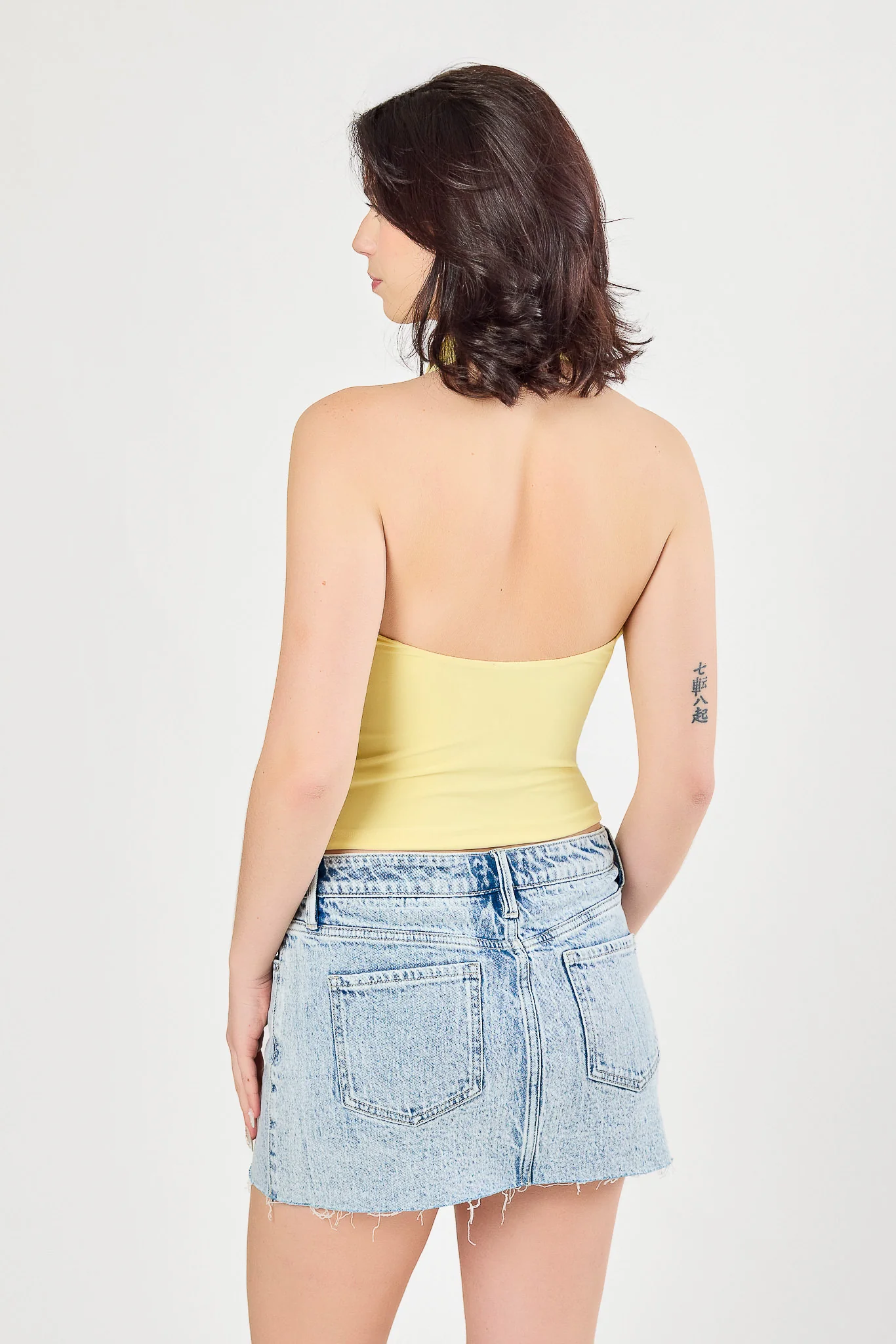 Double Layer Cowl Neck Halter Top - Image 4