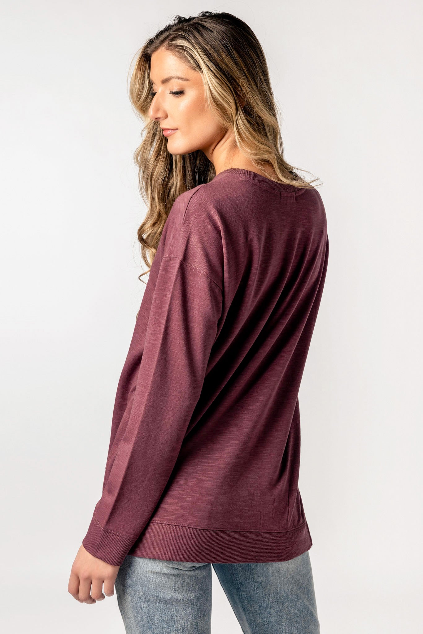 Fleece Sweatshirt with Side Slits - Image 20