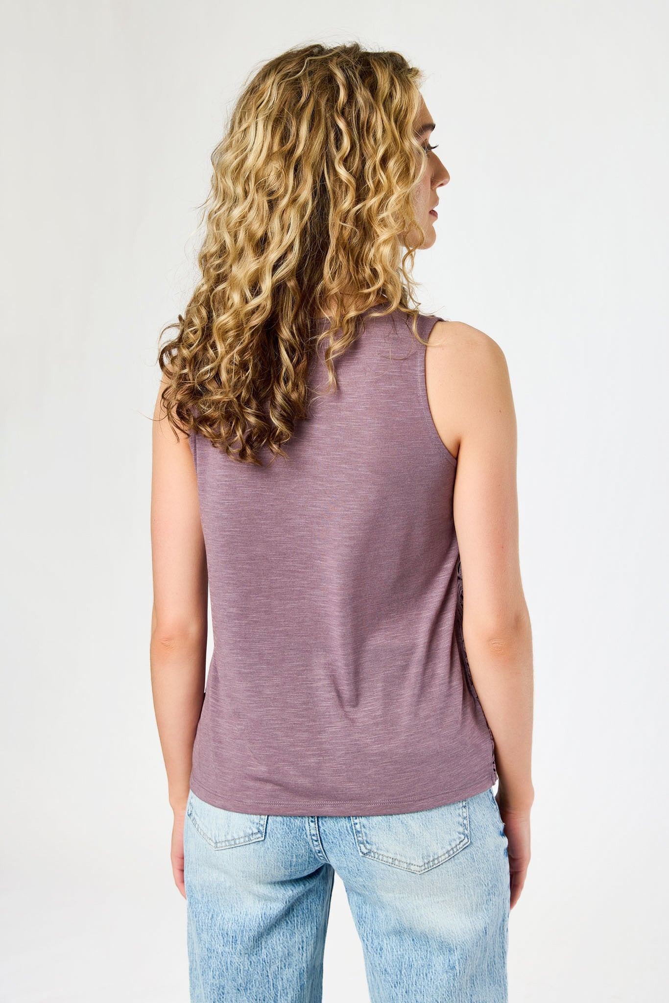 Floral Crochet Front Sleeveless Top - Image 10