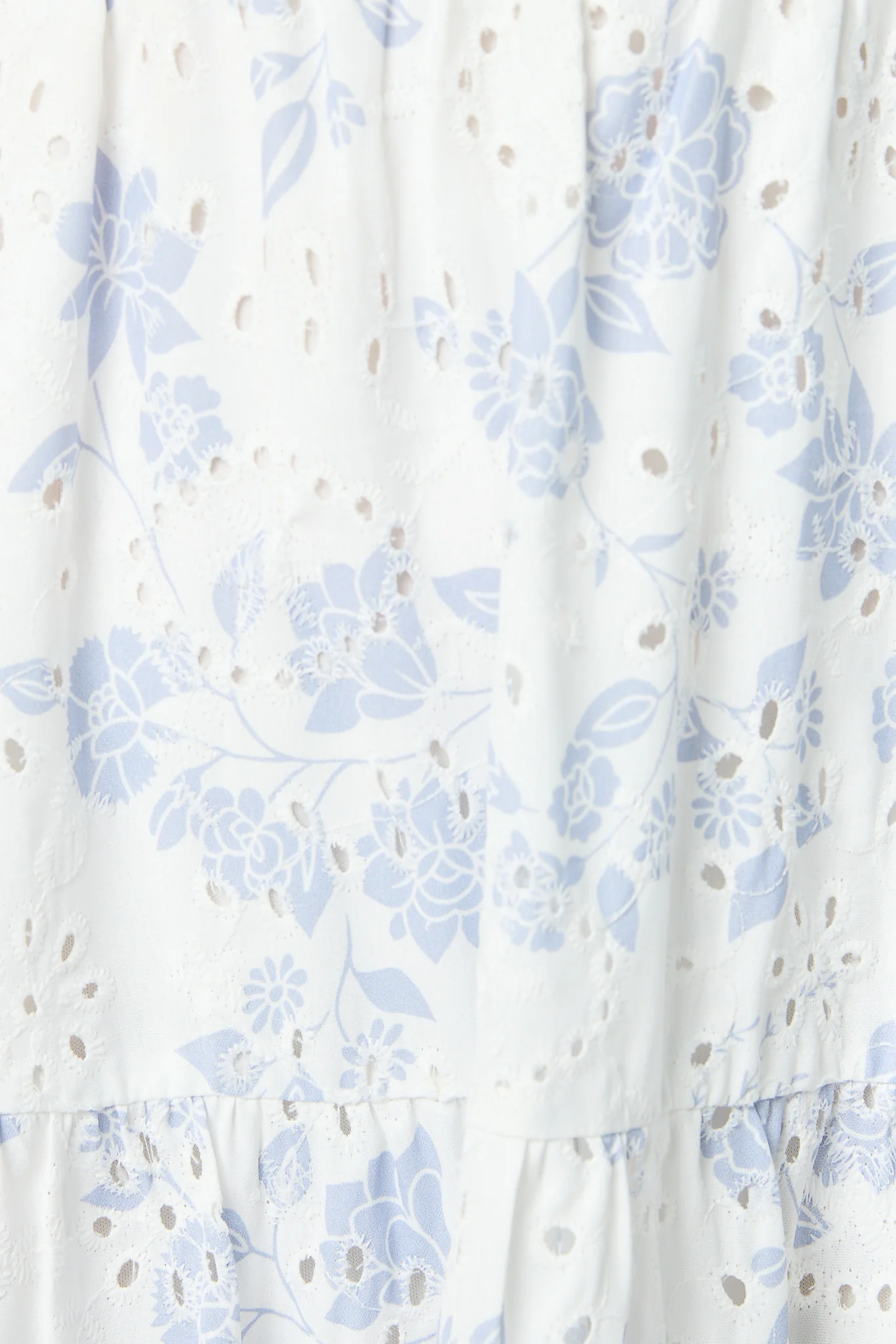 Floral Eyelet Midi Dress with Tie-Back - Image 5