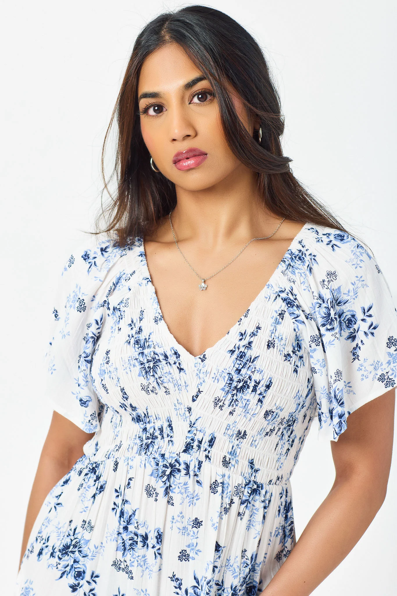 Floral Smocked Babydoll Dress - Image 3