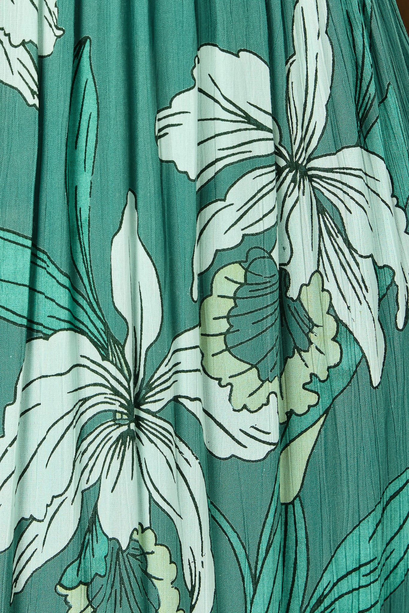 Floral Smocked Maxi Dress with Crochet Trim - Image 4