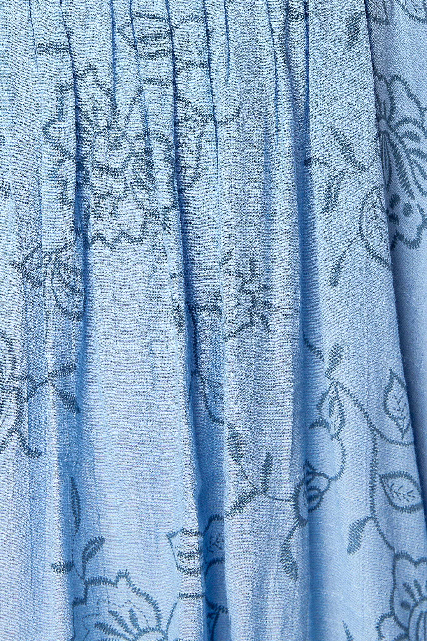 Floral Smocked Square-Neck Flutter-Sleeve Maxi Dress with Layered Tiered Skirt - Image 6