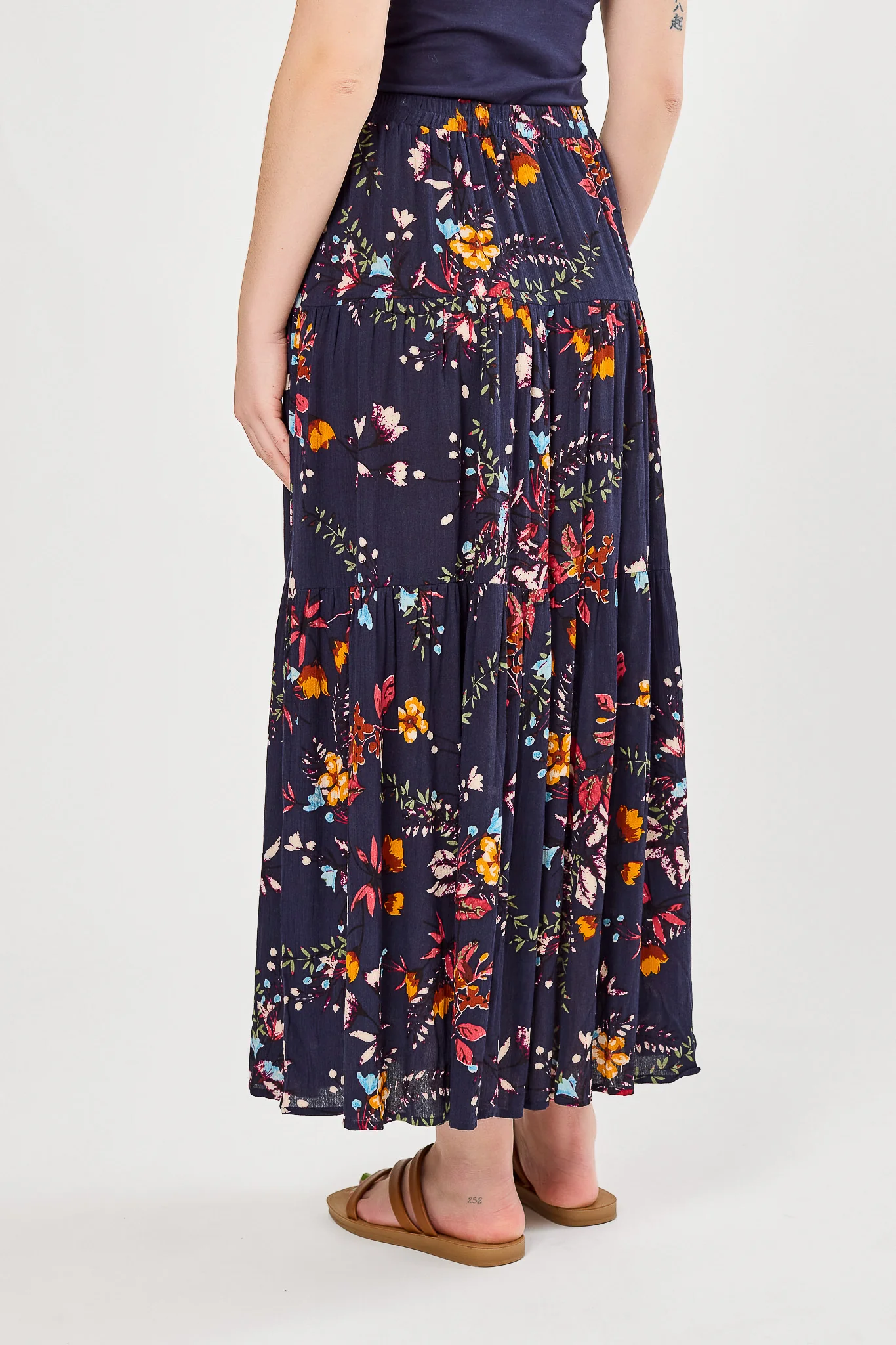Floral Tiered Maxi Skirt - Image 3