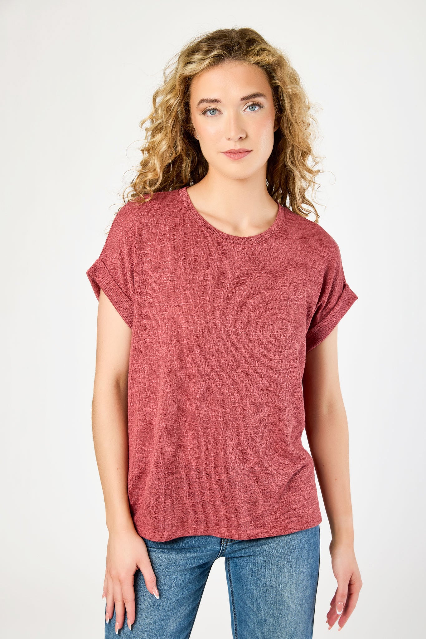 Hacci Slub Crew-Neck Short-Sleeve Top - Image 5