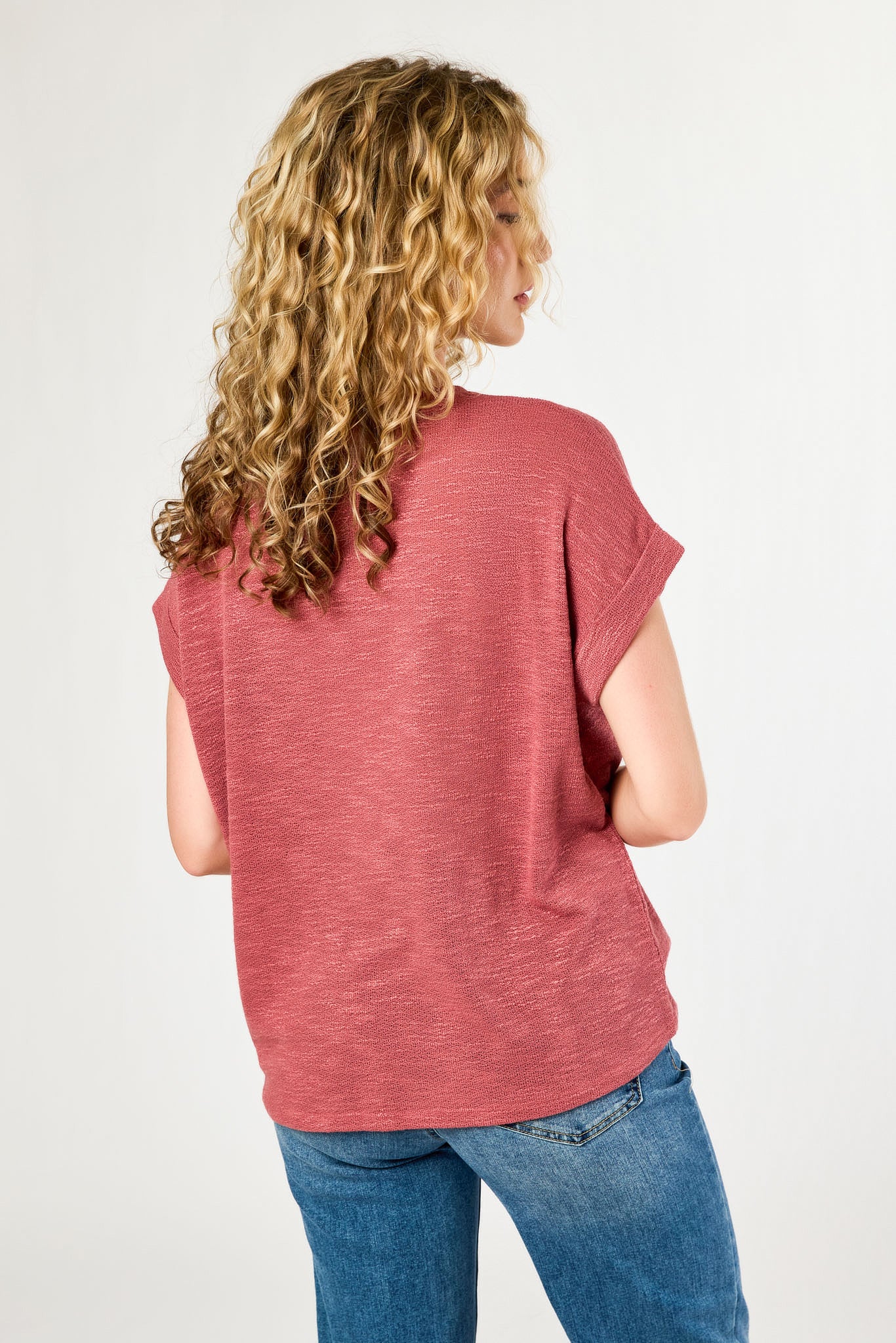 Hacci Slub Crew-Neck Short-Sleeve Top - Image 6