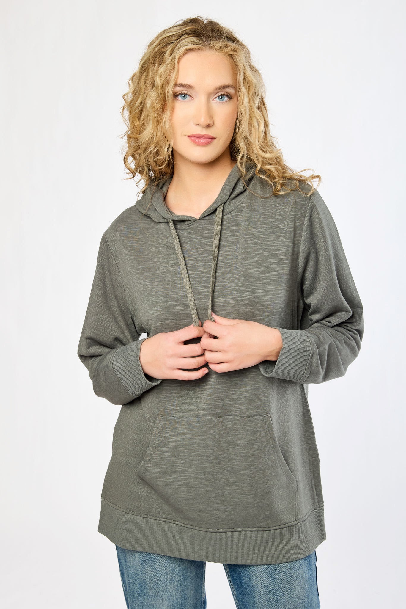 Hooded Fleece Sweatshirt with Side Slits - Image 6