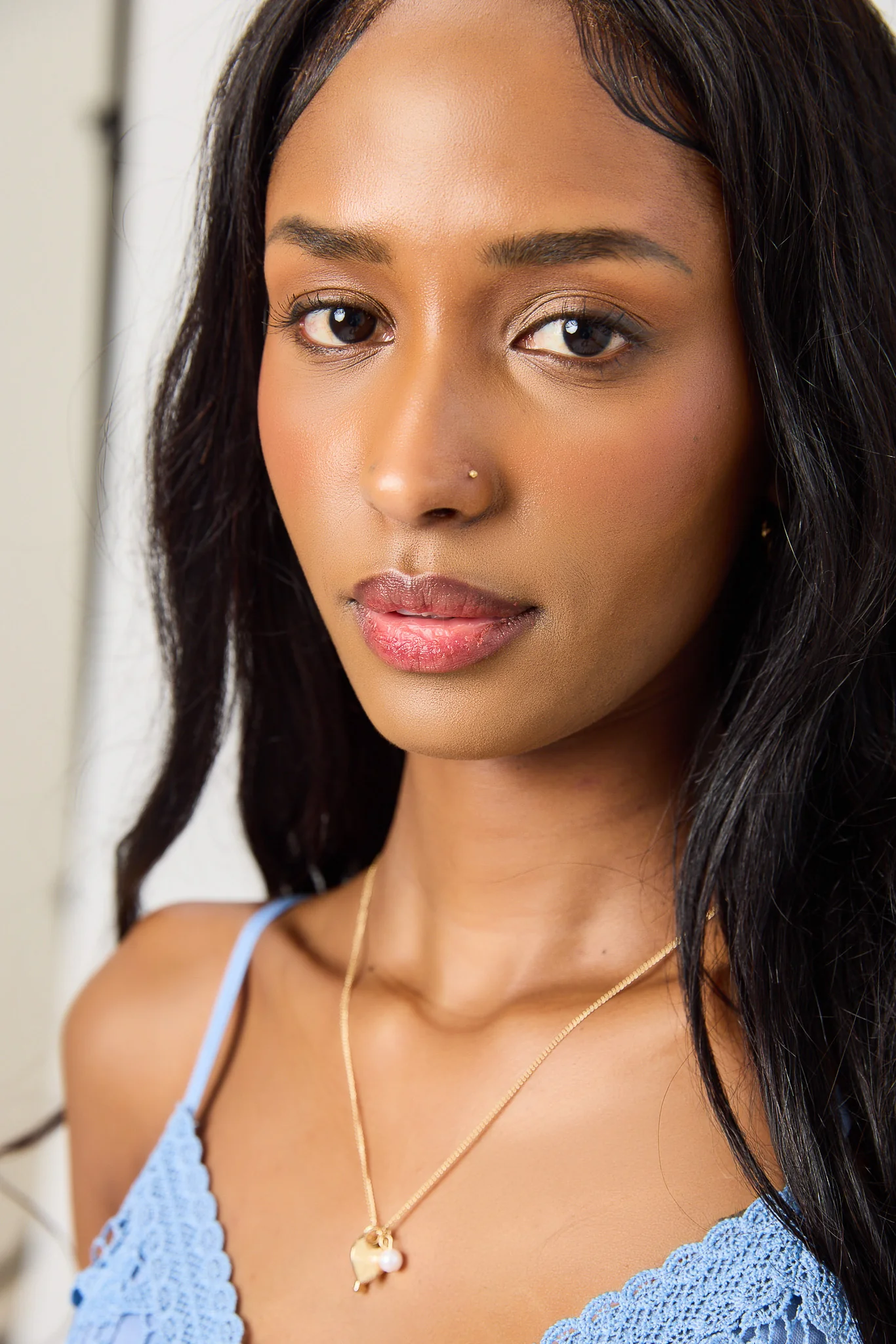 Key, Heart and Pearl Cluster Necklace - Image 2