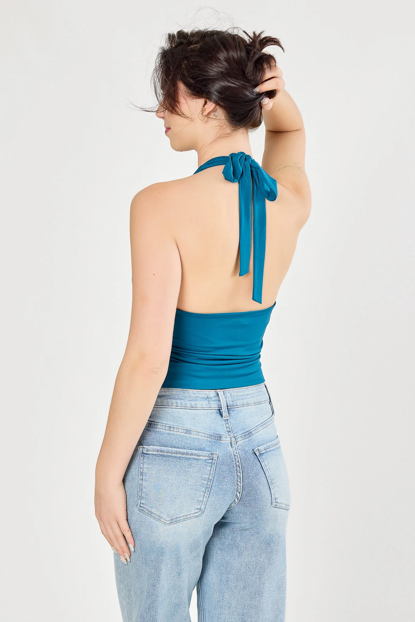 Knotted Front Flyaway Halter Top - Image 7