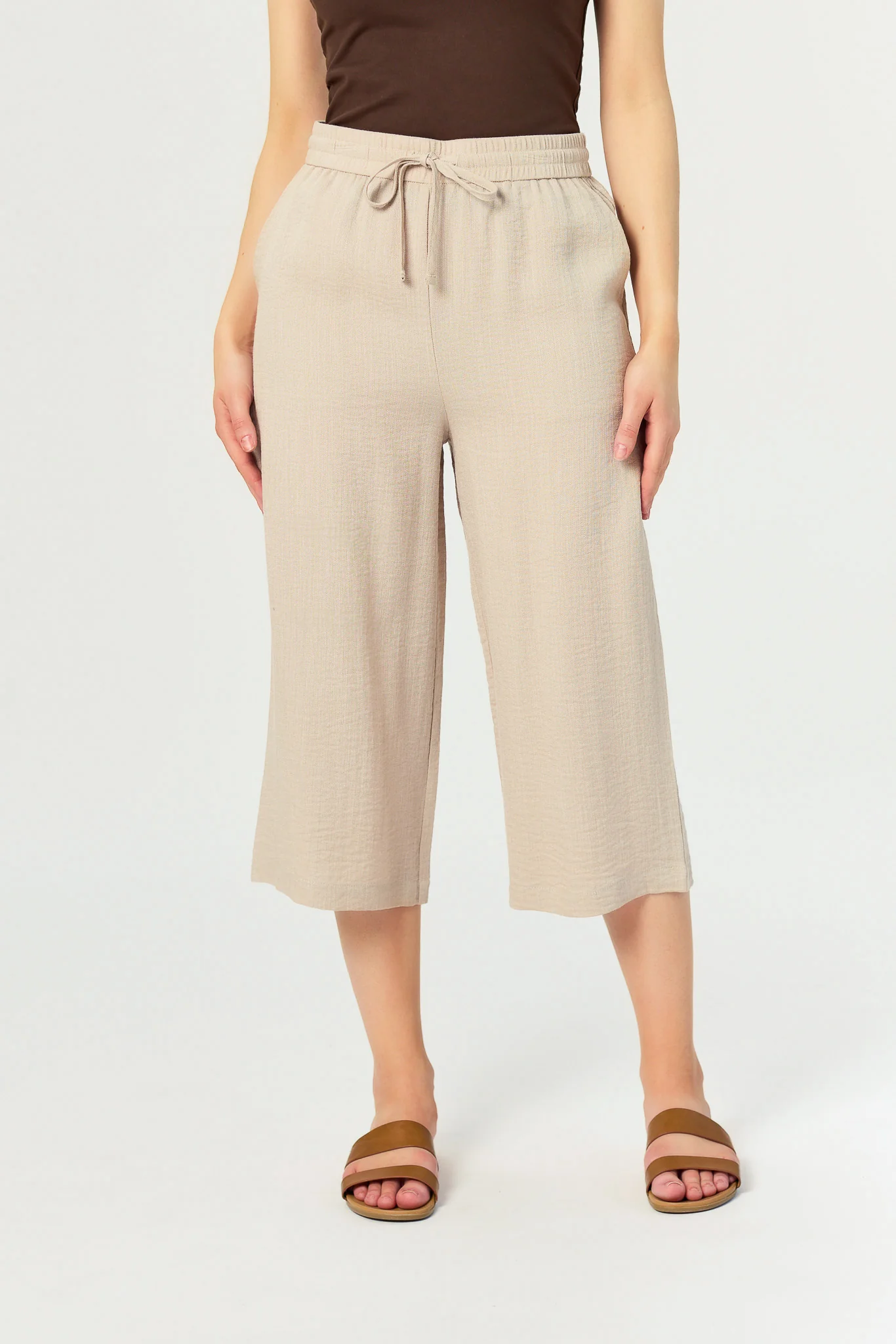 Linen-Look 20" Culotte - Image 3