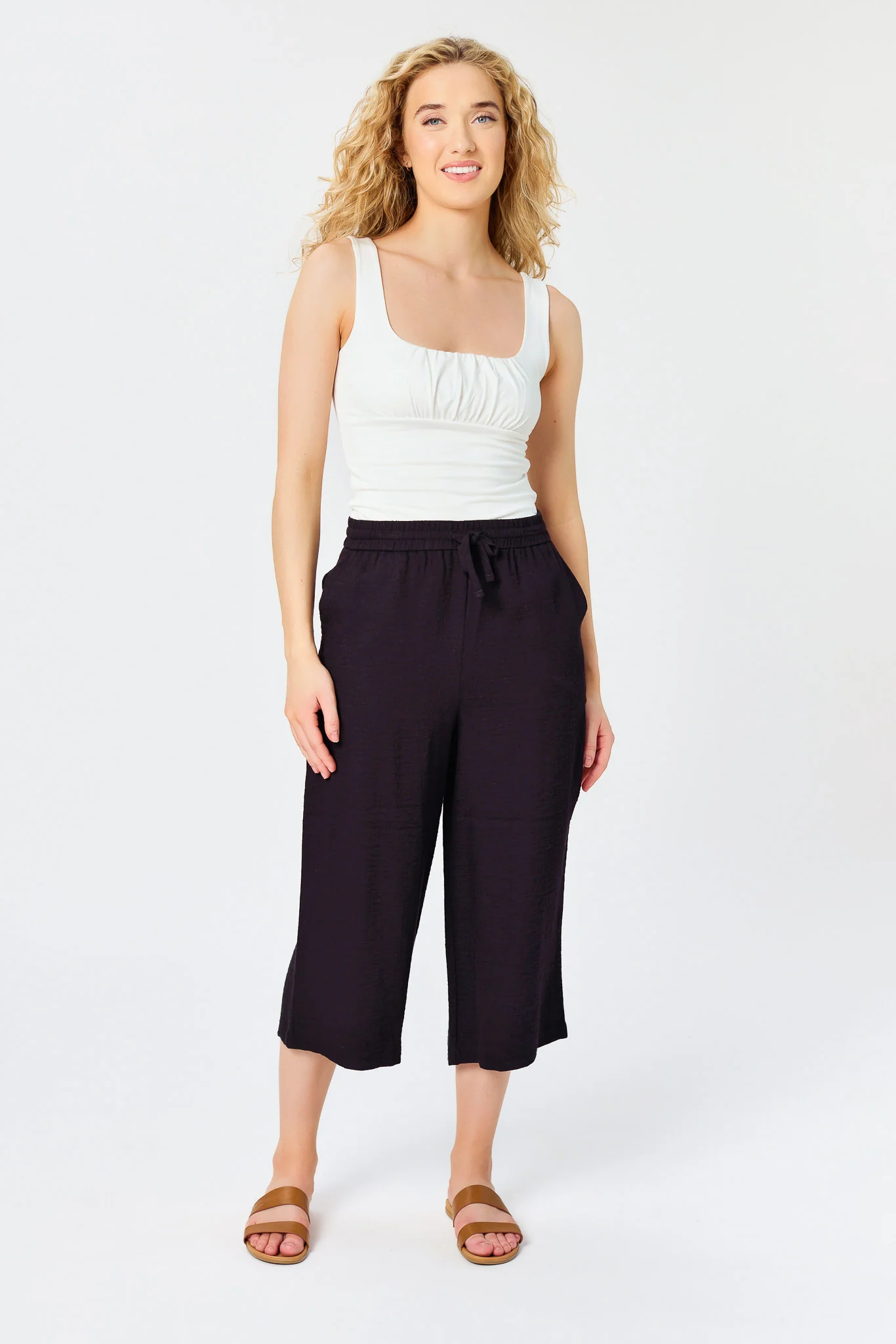 Linen-Look 20" Culotte - Image 4