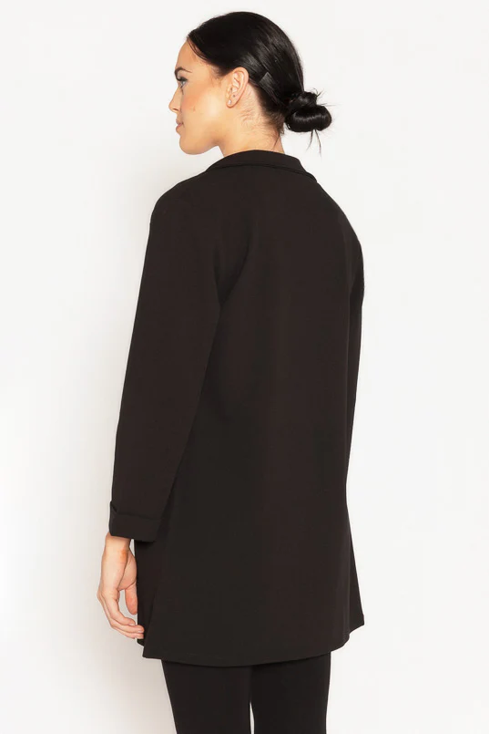 Longline Blazer with Roll-Up Sleeves - Image 3