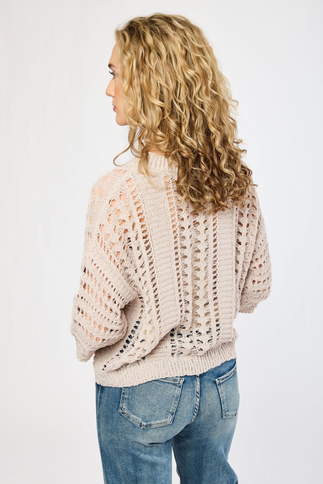 Open Knit Boxy Sweater - Image 5